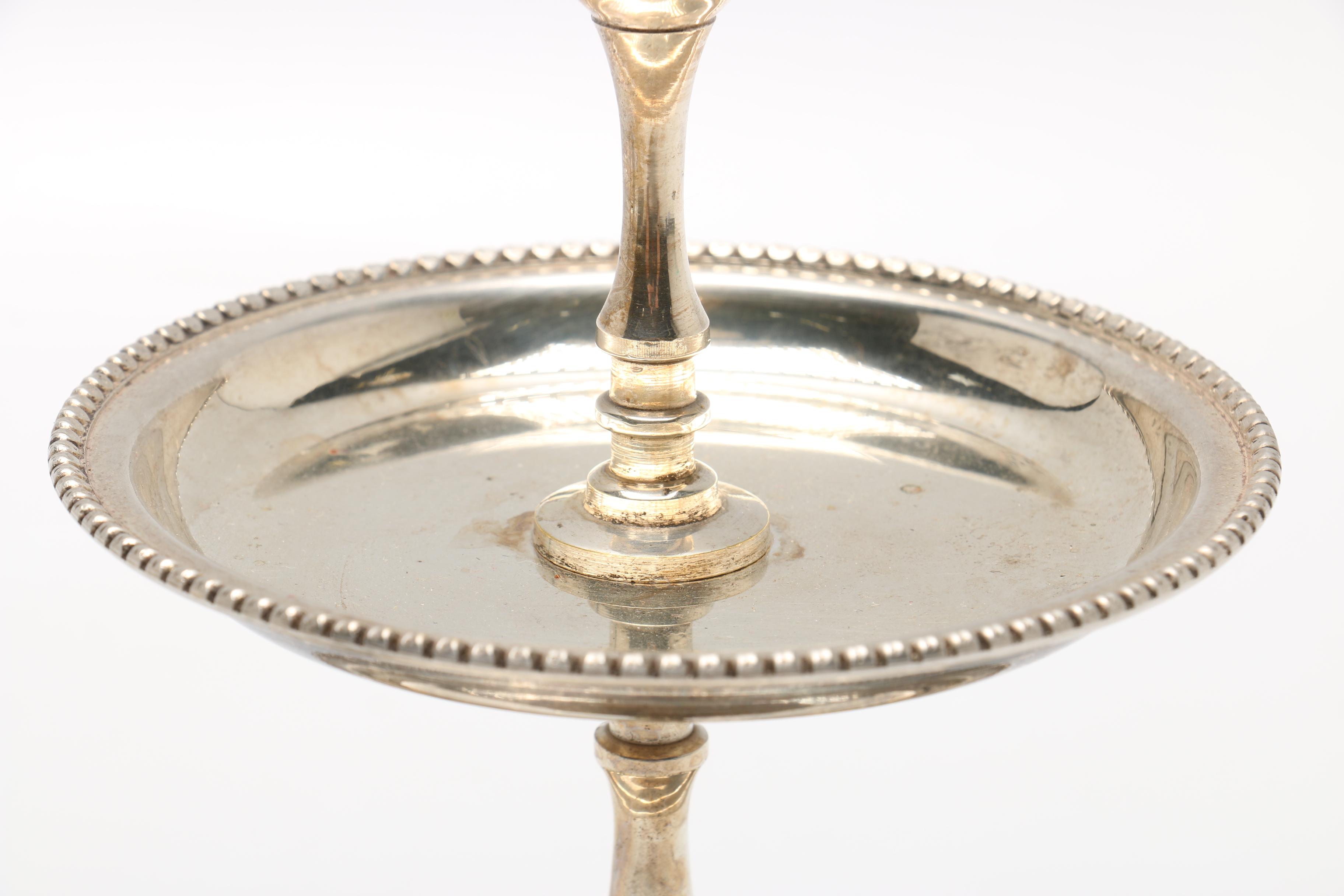 Silver Plate Cruet Set and Assorted Silver Plate