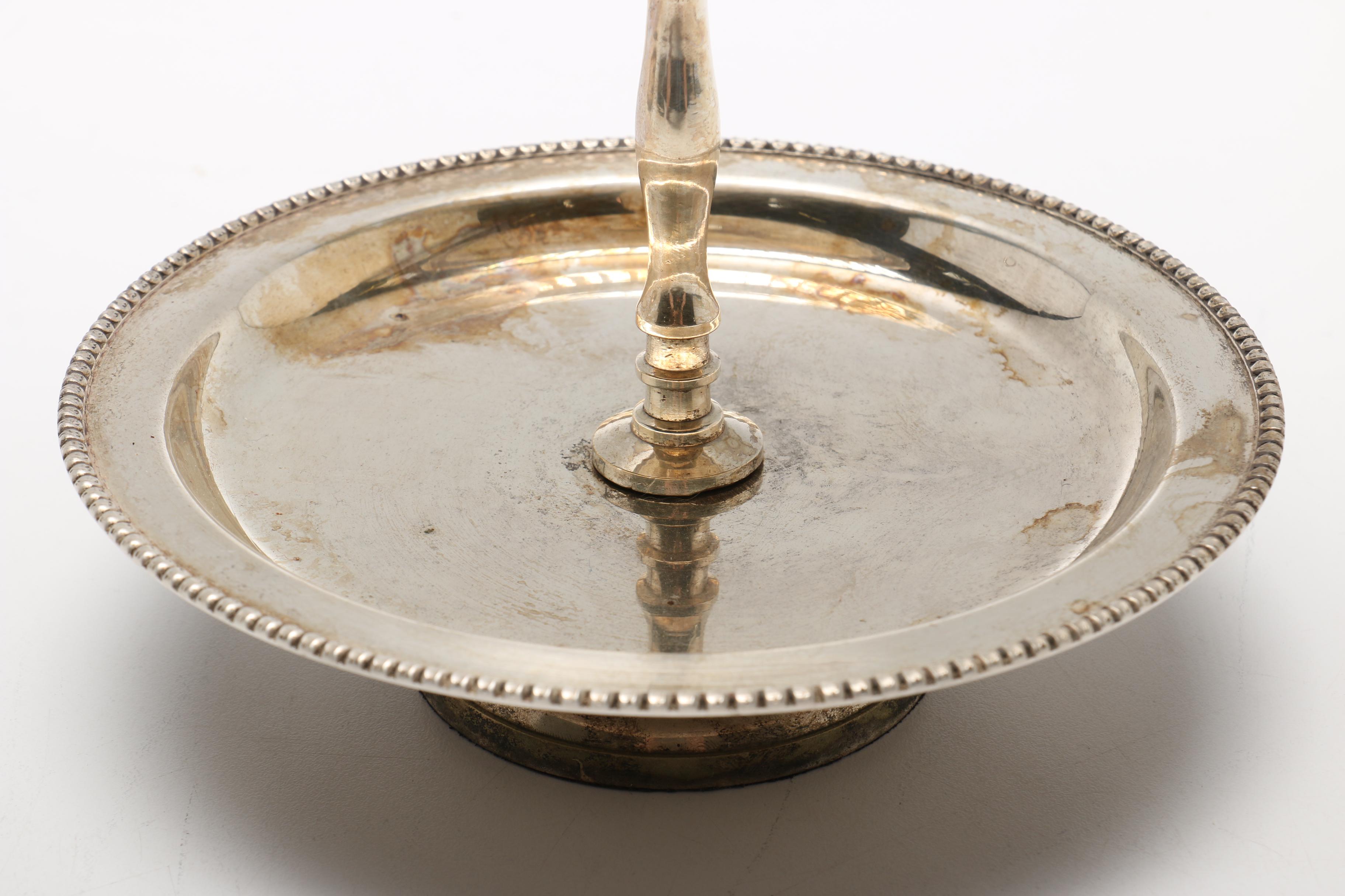 Silver Plate Cruet Set and Assorted Silver Plate