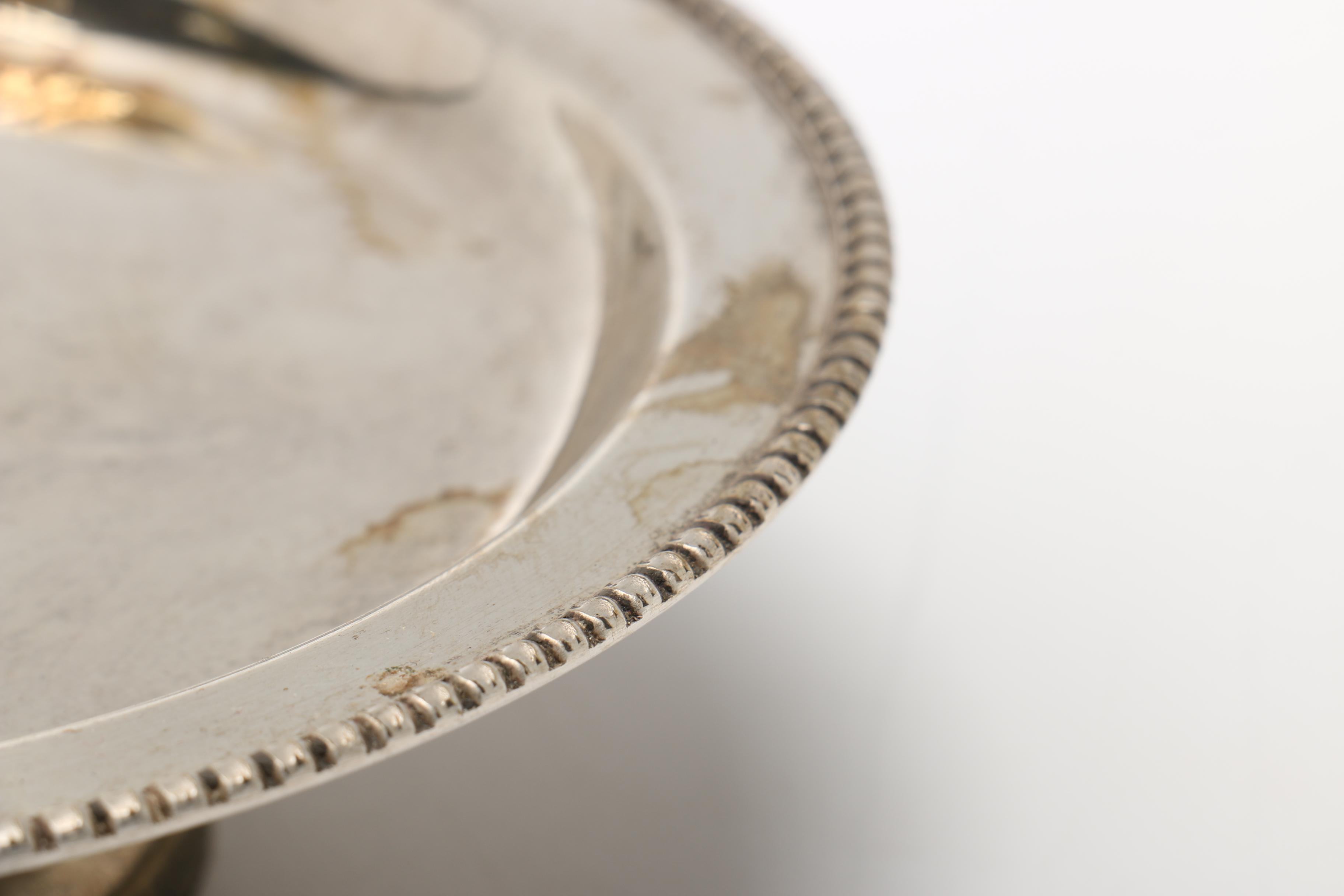 Silver Plate Cruet Set and Assorted Silver Plate