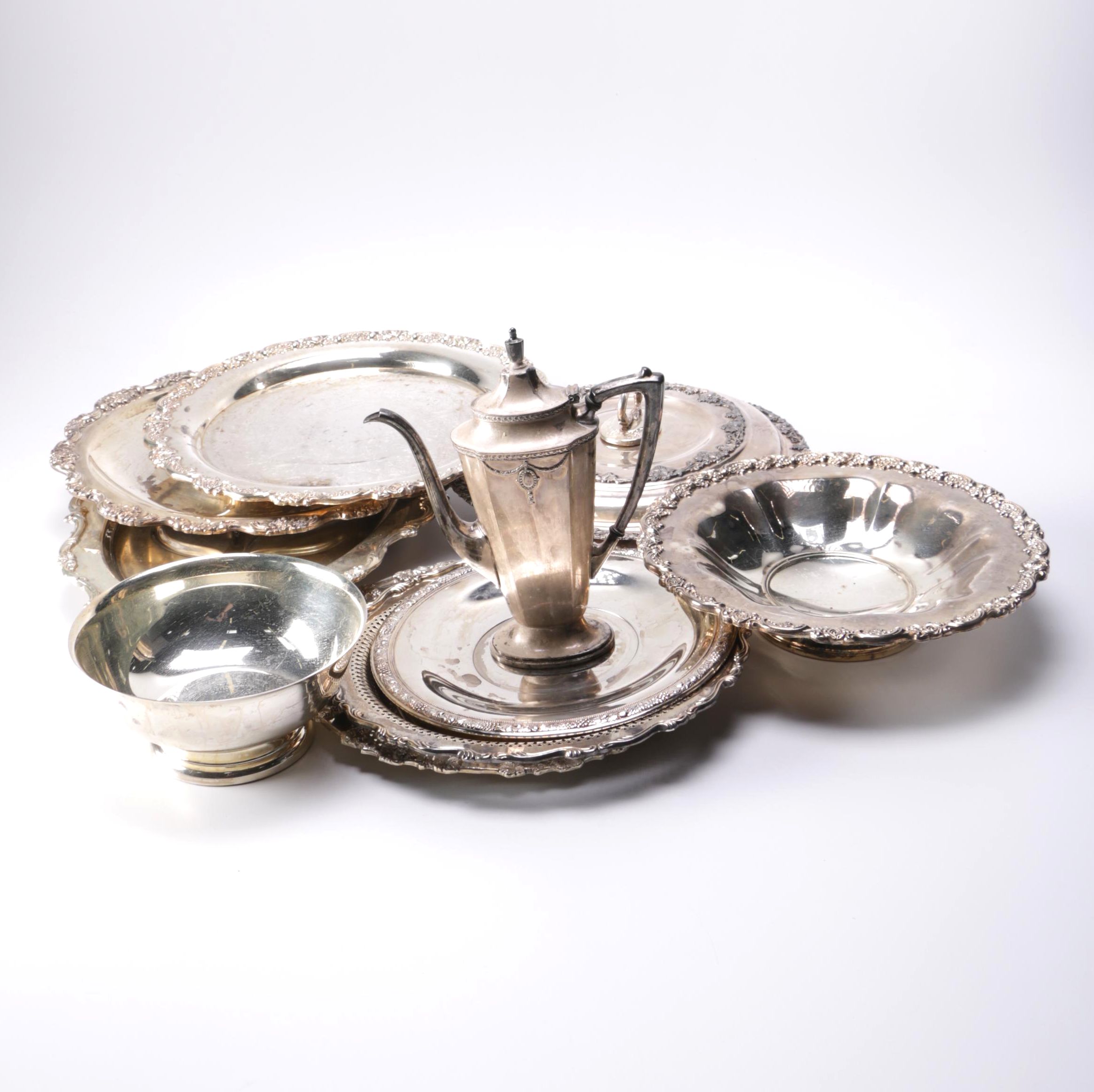 Silver Plated Serving Dishes Including Oneida