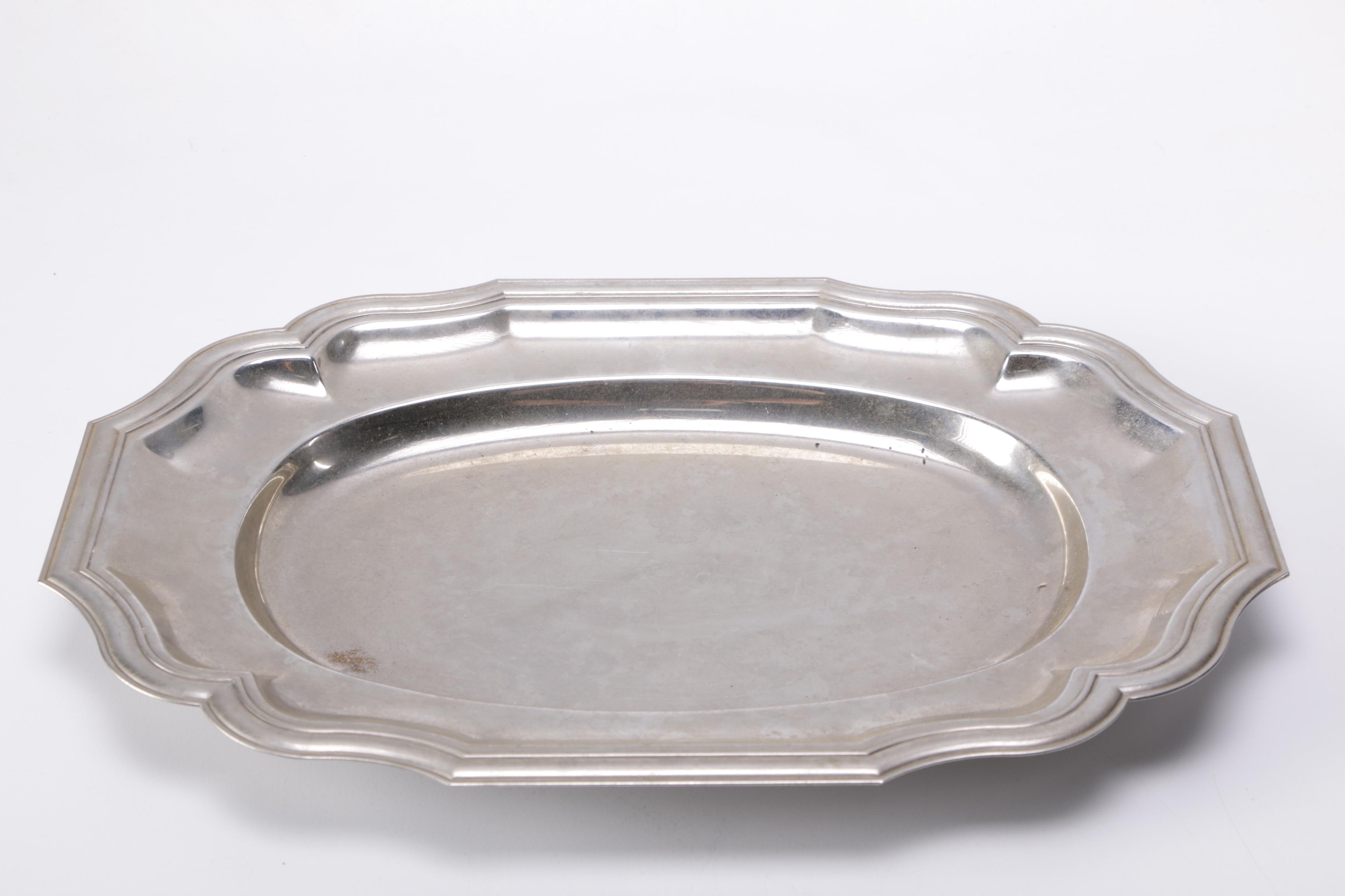 Jean Couzon Platter and Other Assorted Silver Plate