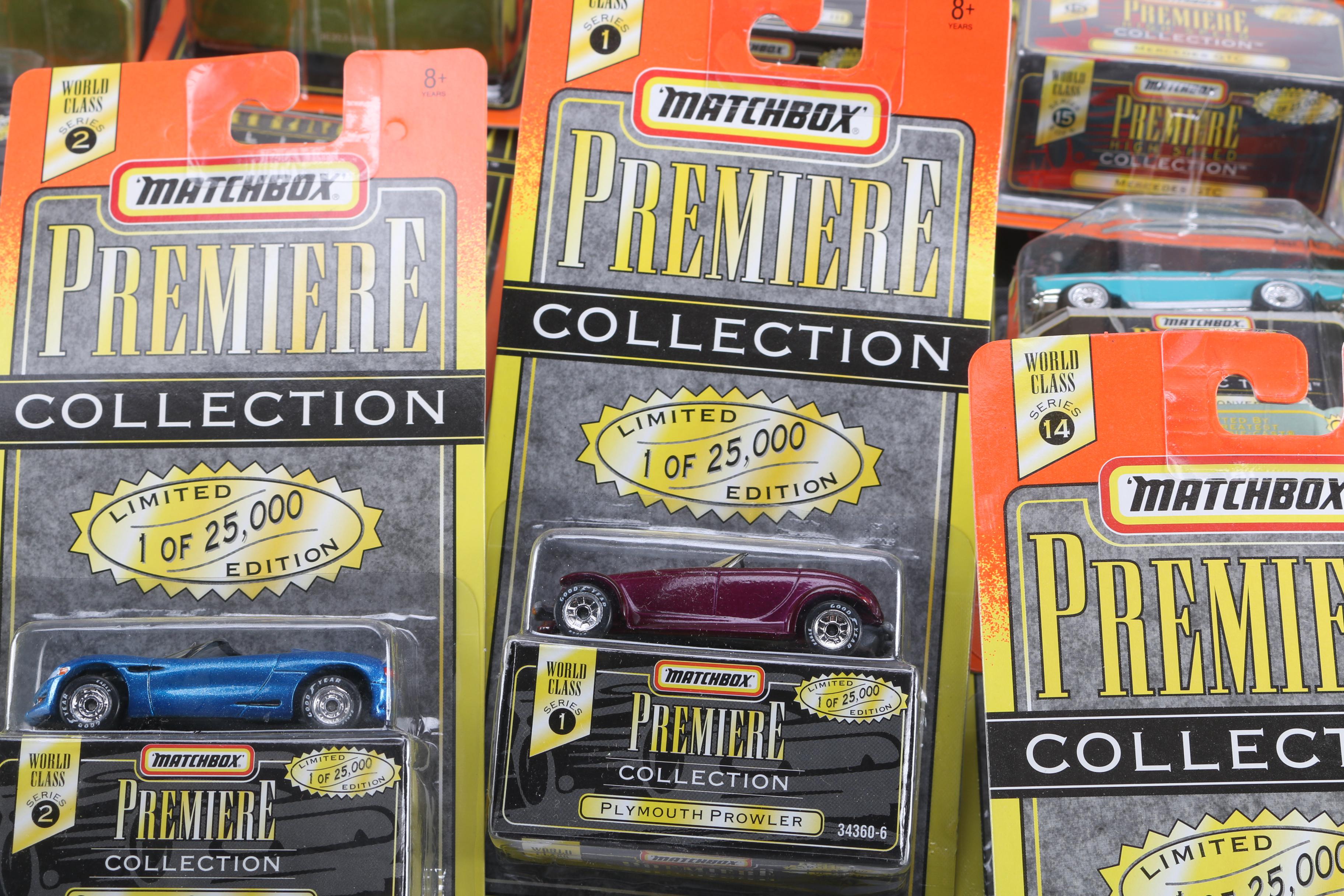 Assortment of Matchbox Premiere Die-Cast Cars
