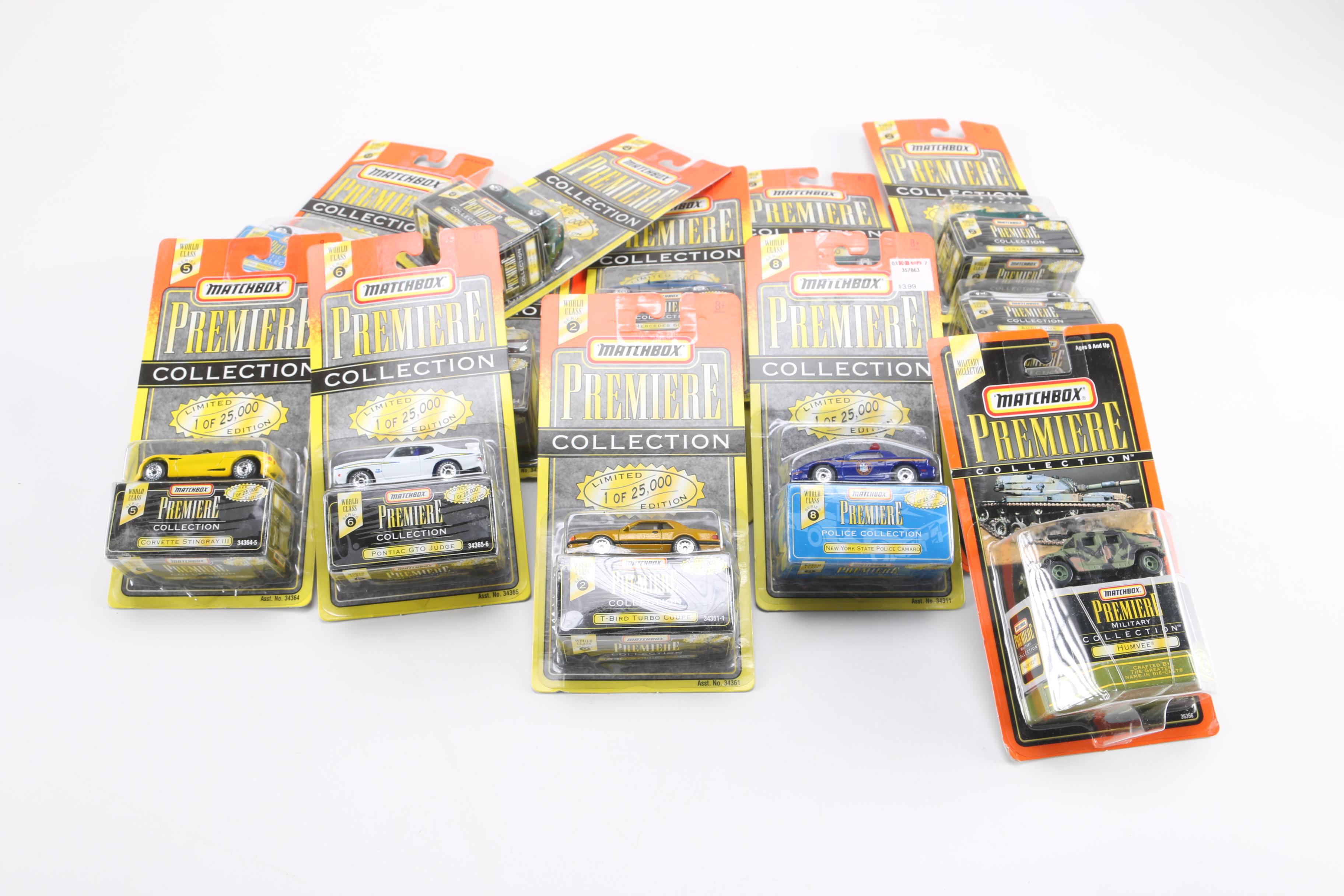 Assortment of Matchbox Premiere Die-Cast Cars