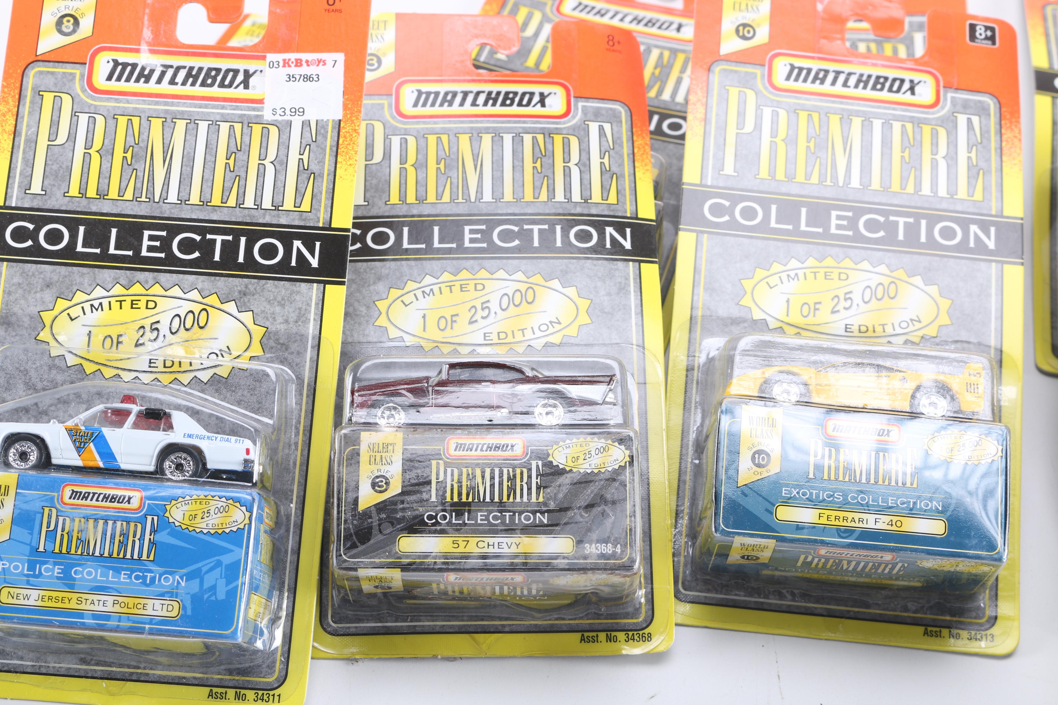 Assortment of Matchbox Premiere Die-Cast Cars