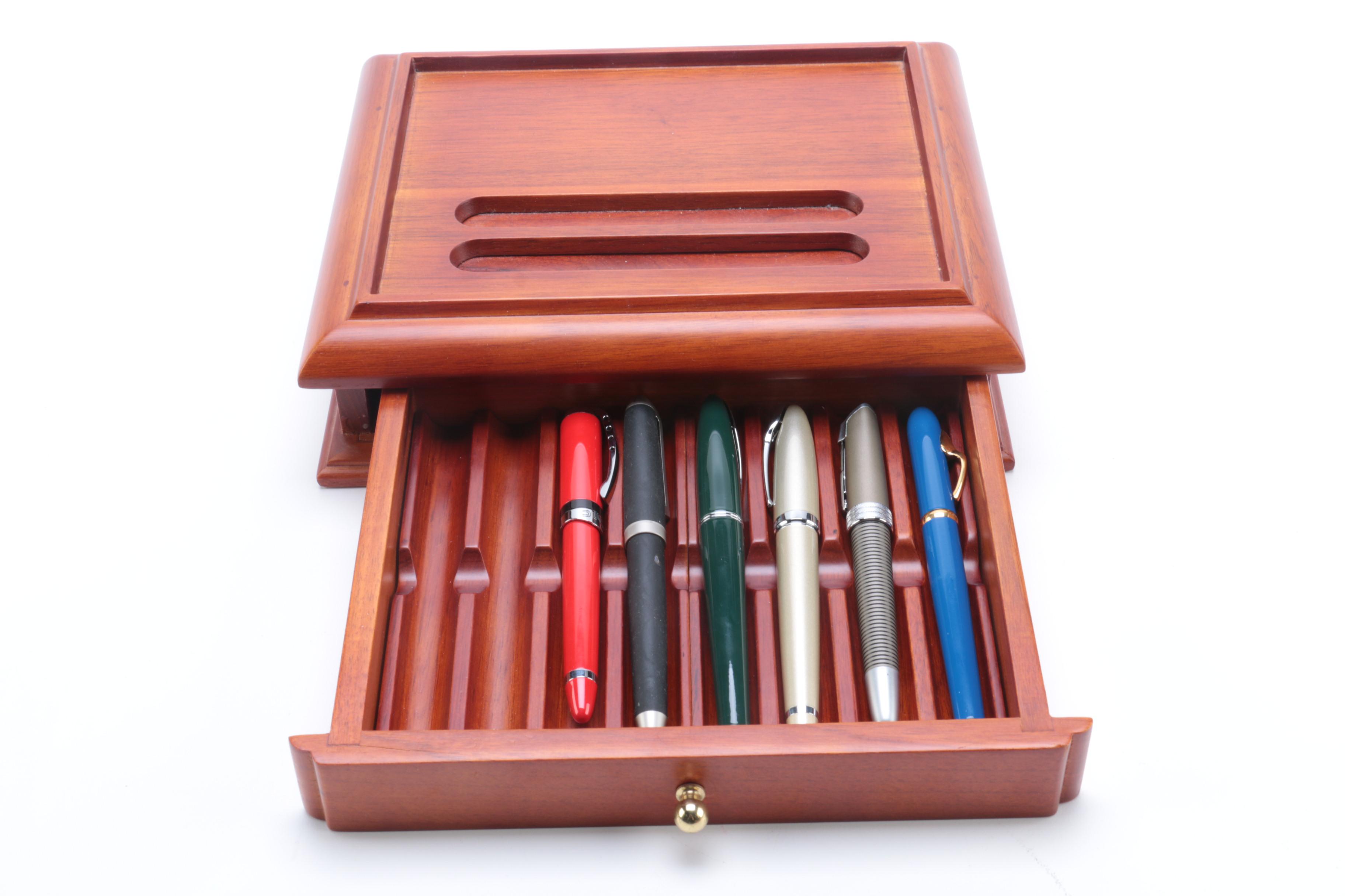 Collection of Pen Cases and Fountain Pens