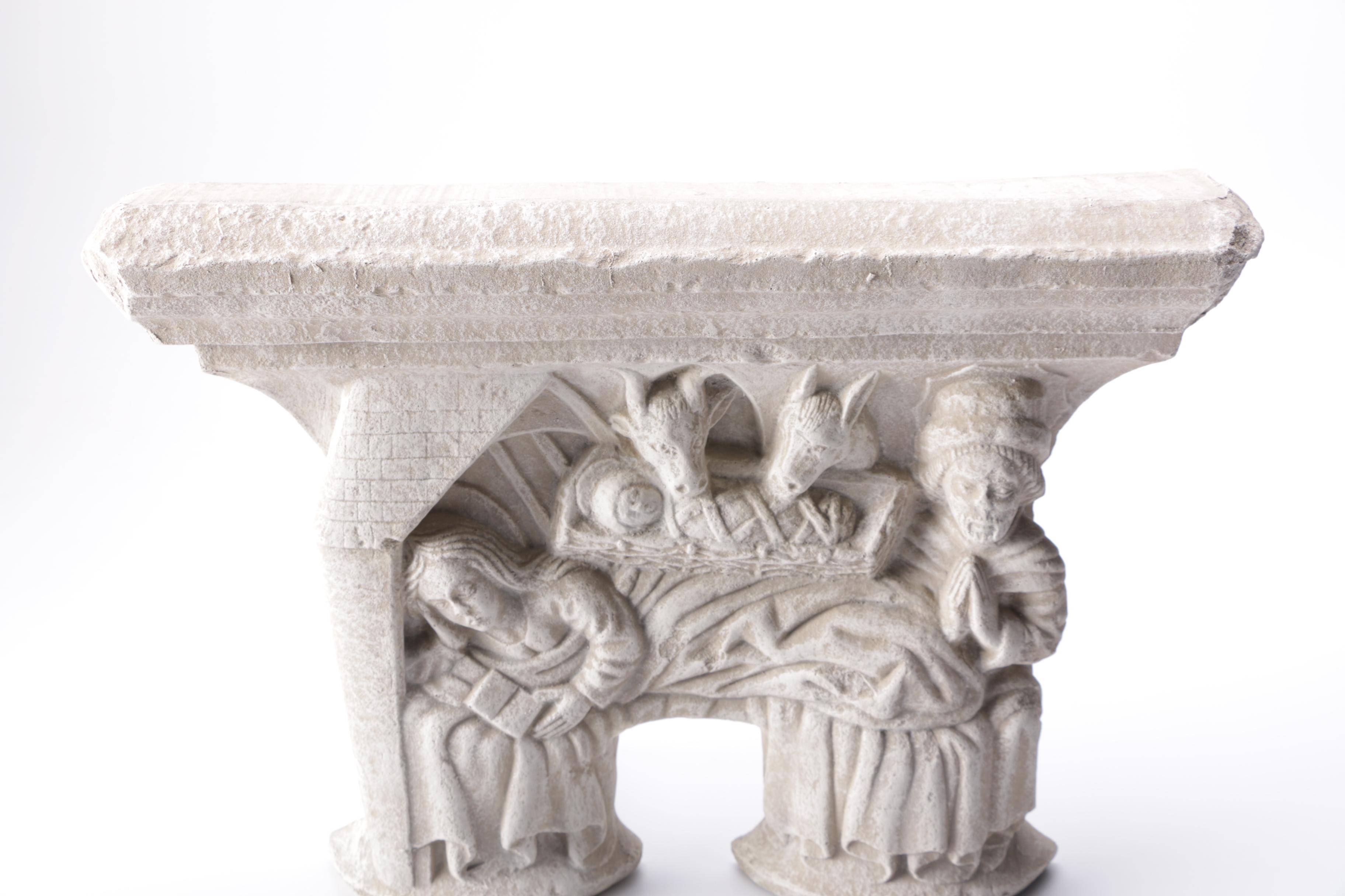 Plaster Reproduction of a Medieval Nativity Sculpture