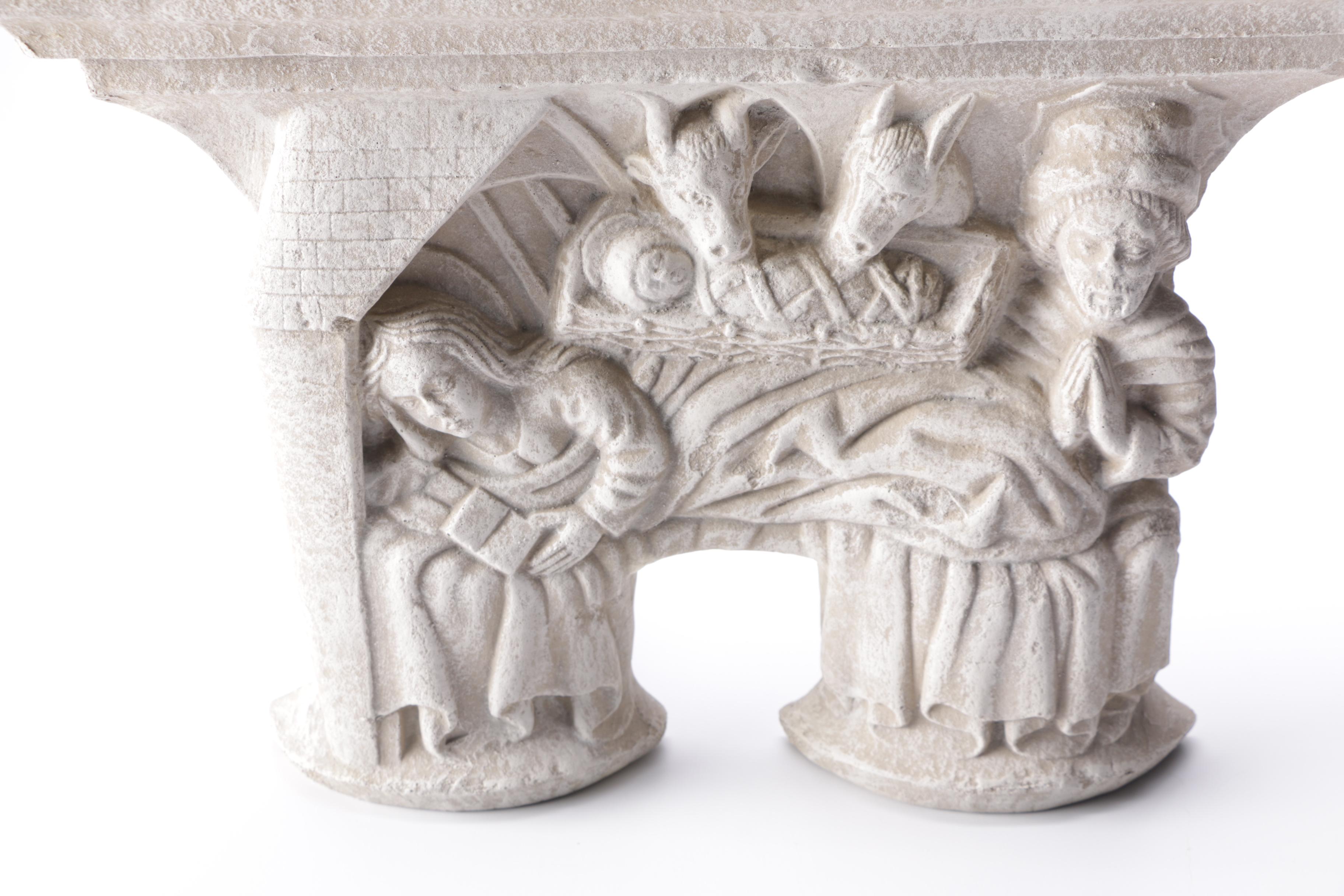 Plaster Reproduction of a Medieval Nativity Sculpture