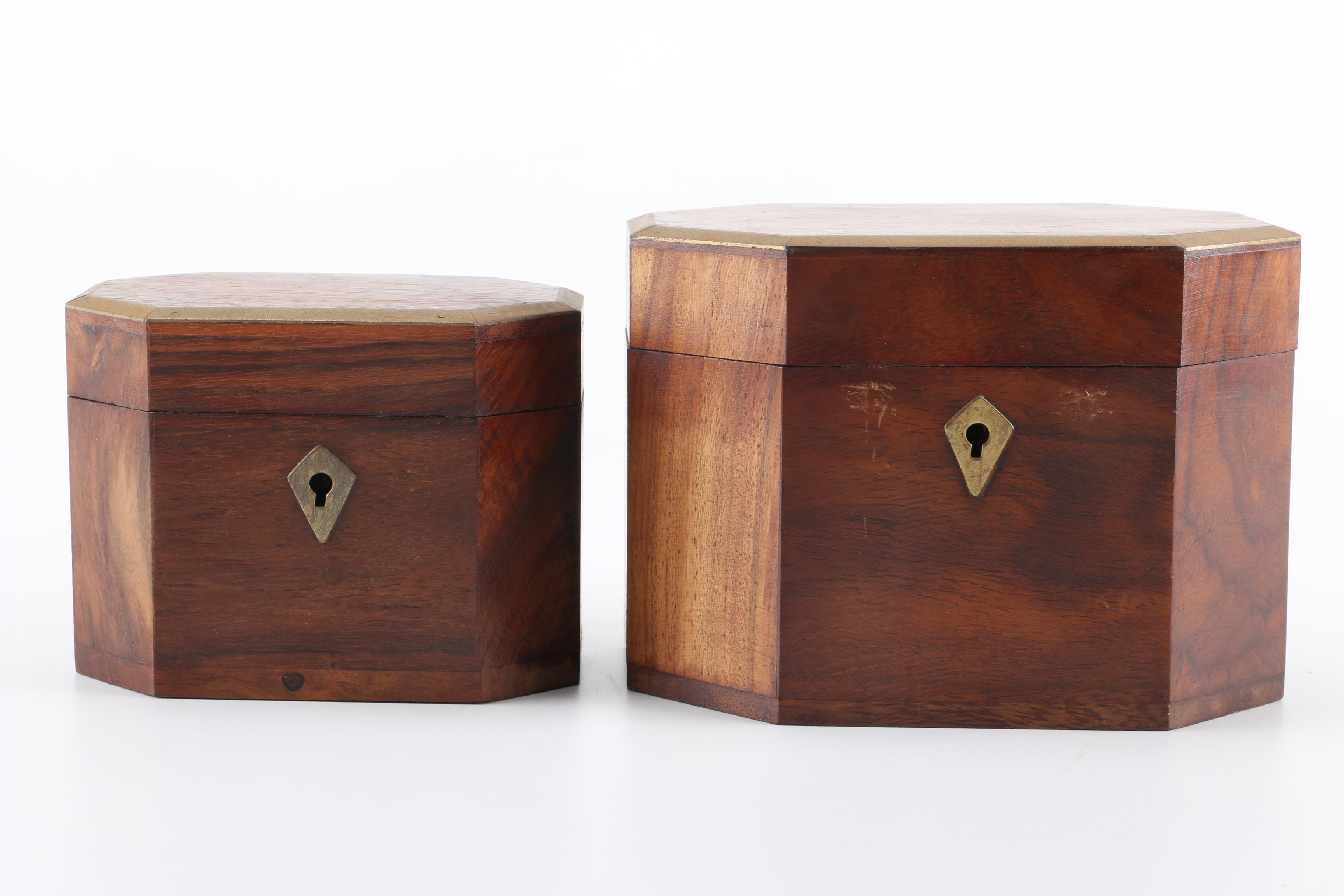 Nesting Boxes With Gilt Accents