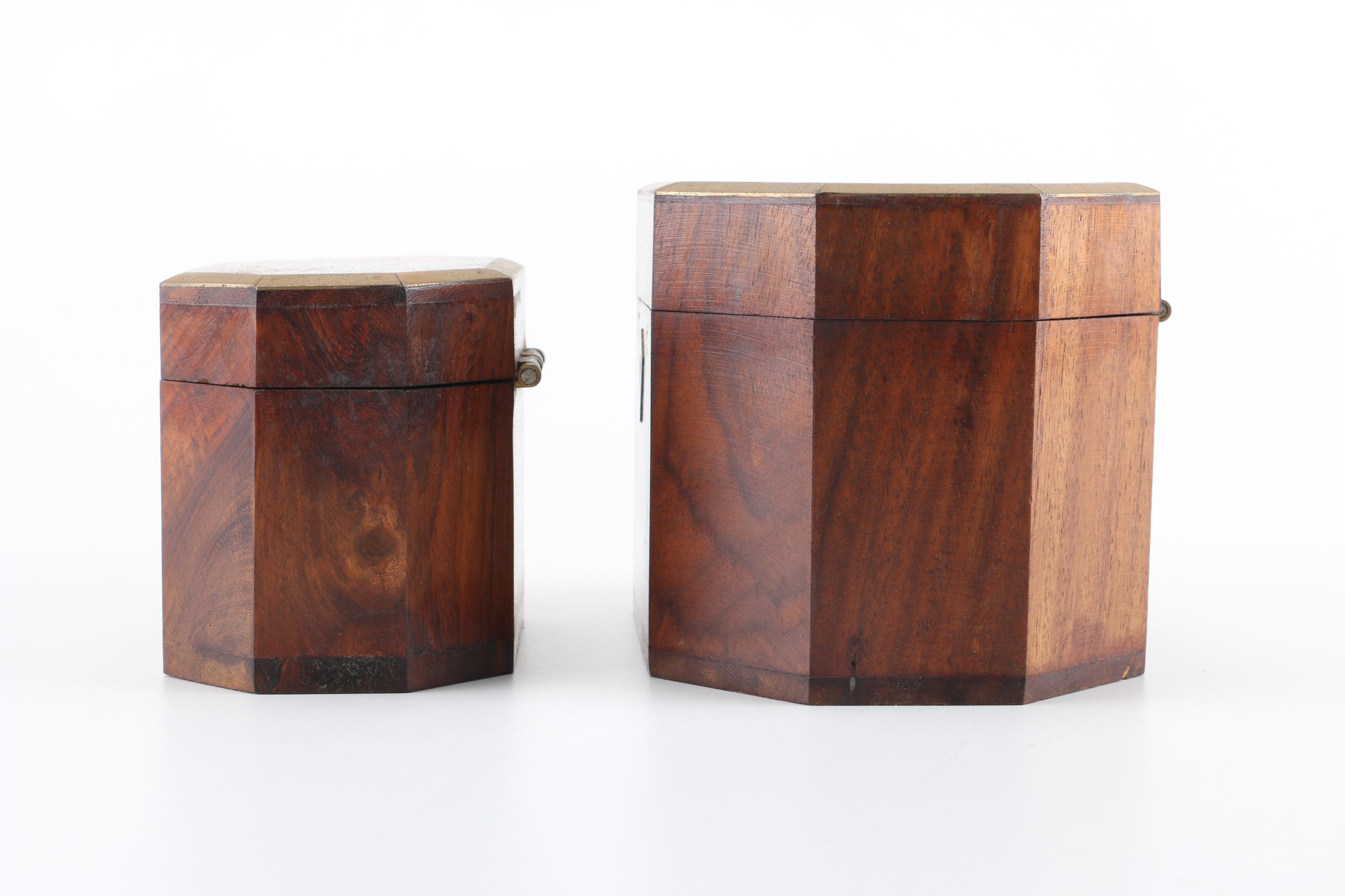 Nesting Boxes With Gilt Accents