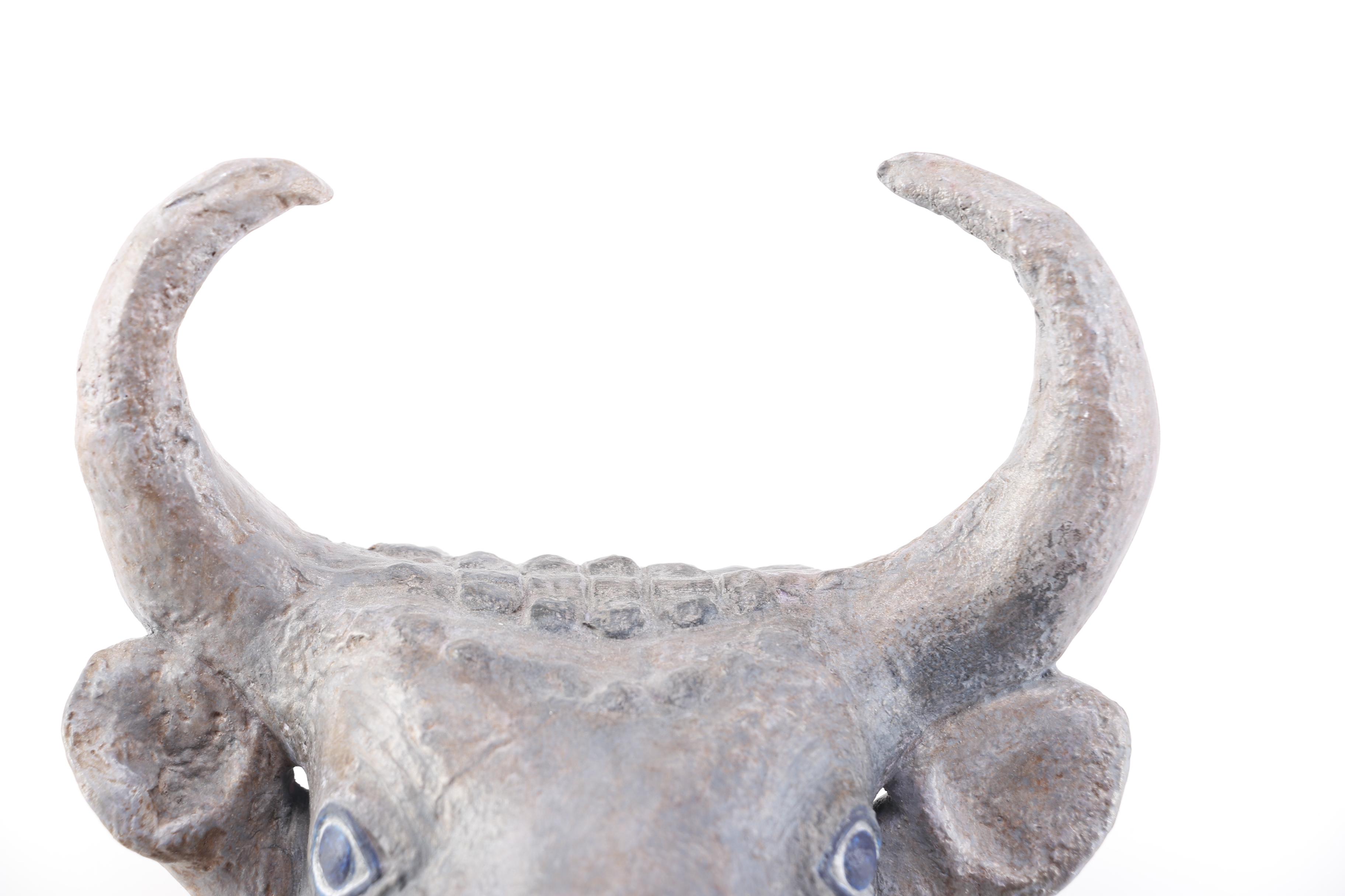 Metal Sumerian Bull Head Replica