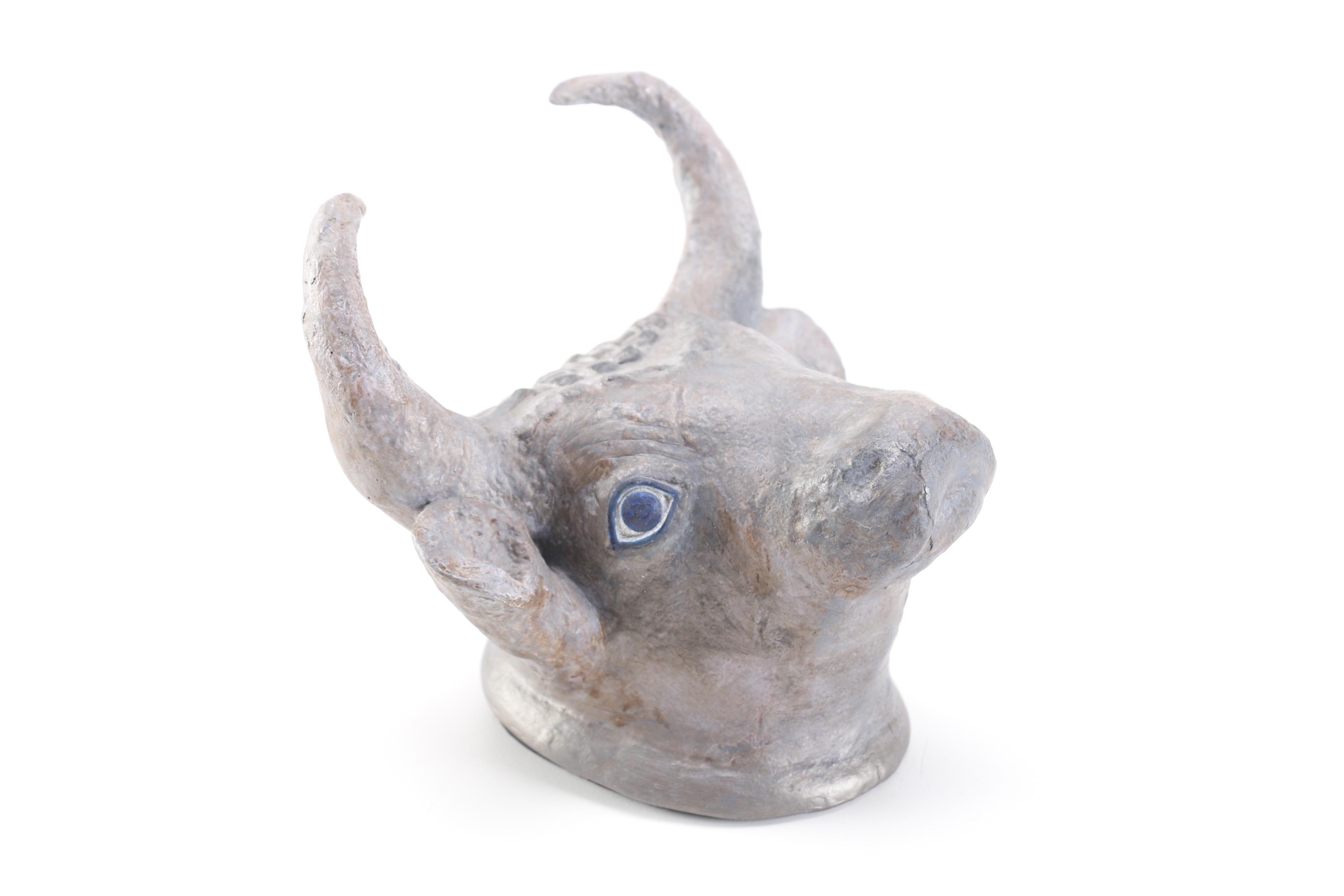 Metal Sumerian Bull Head Replica