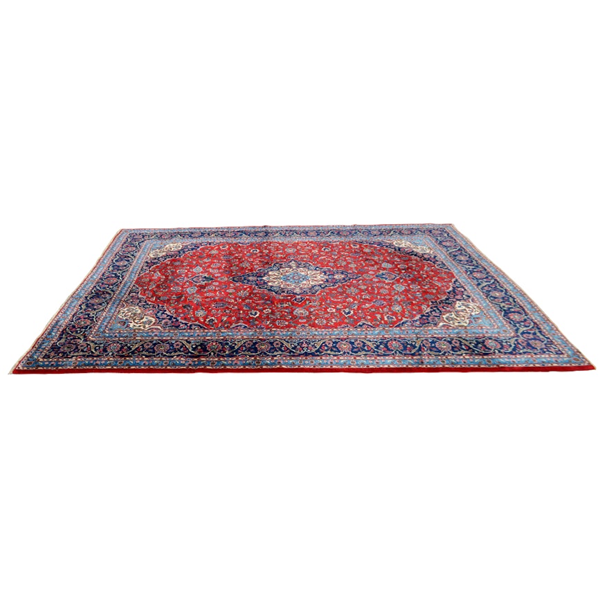 Hand-Knotted Persian Tabriz Area Rug