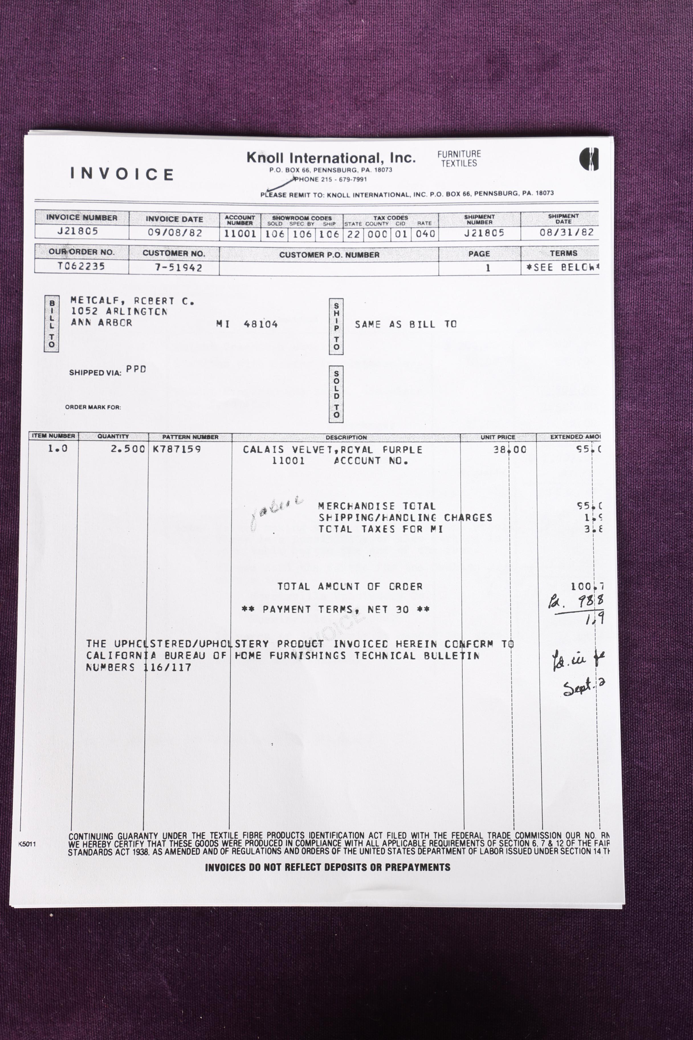 Vintage George Nakashima Ottoman With Provenance