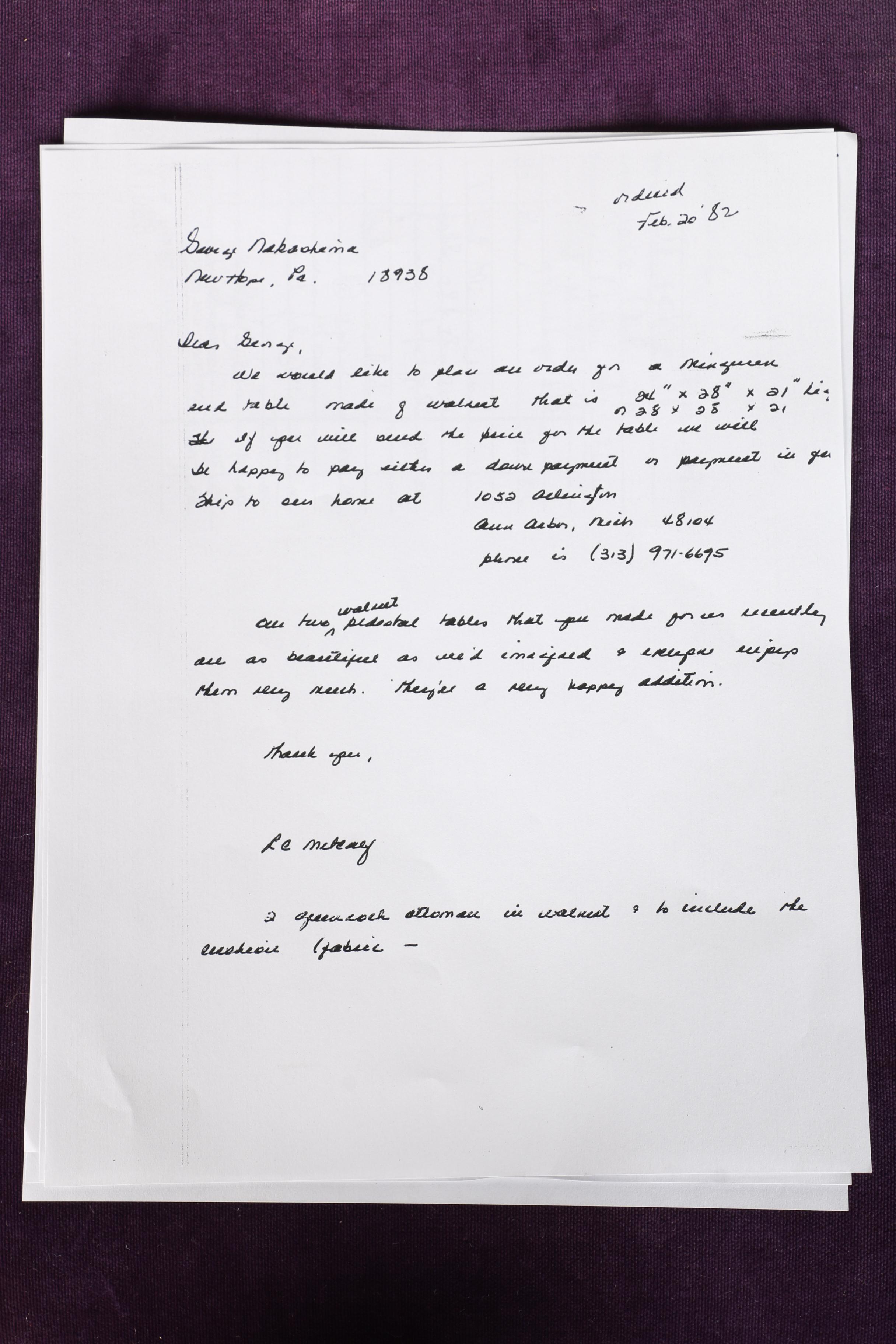 Vintage George Nakashima Ottoman With Provenance