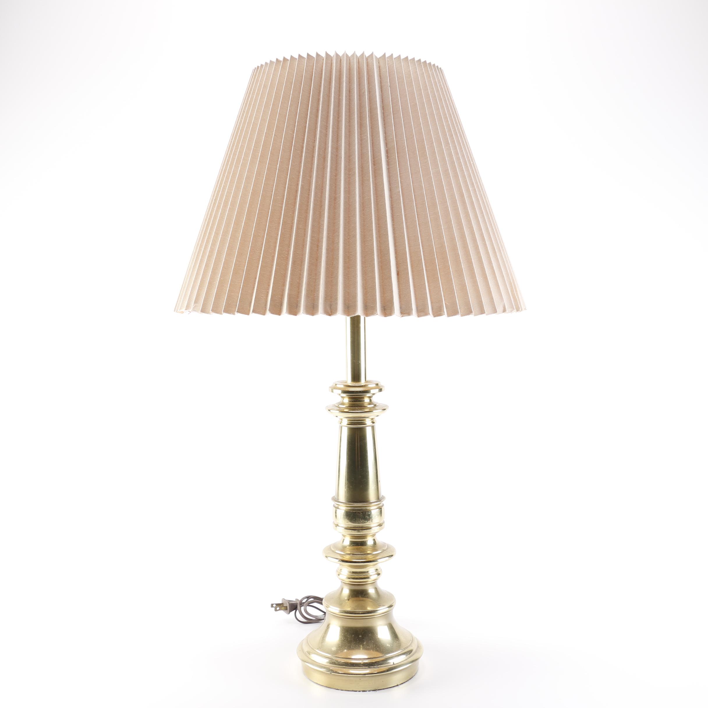 Brass Table Torch Style Table Lamp