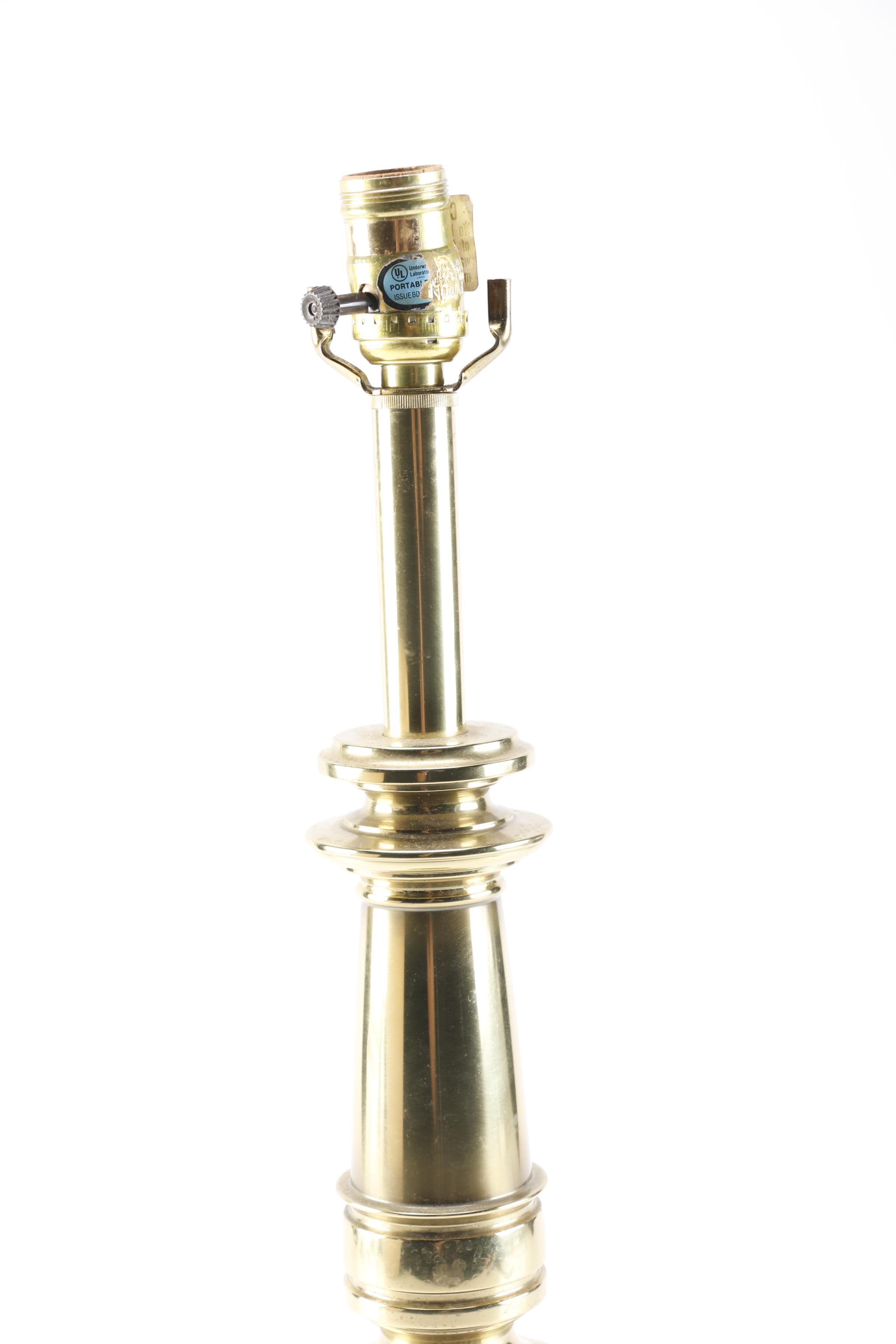 Brass Table Torch Style Table Lamp