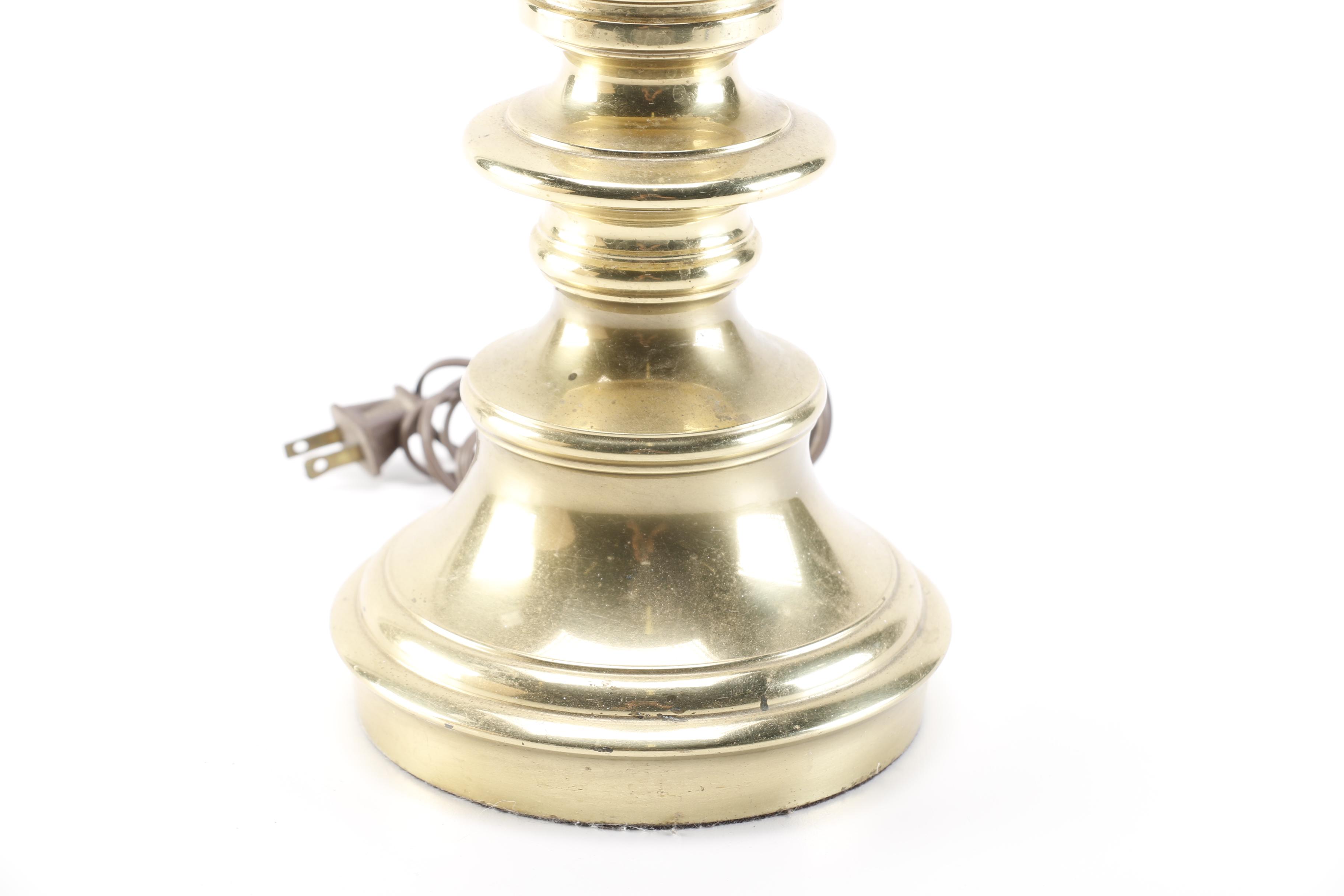 Brass Table Torch Style Table Lamp