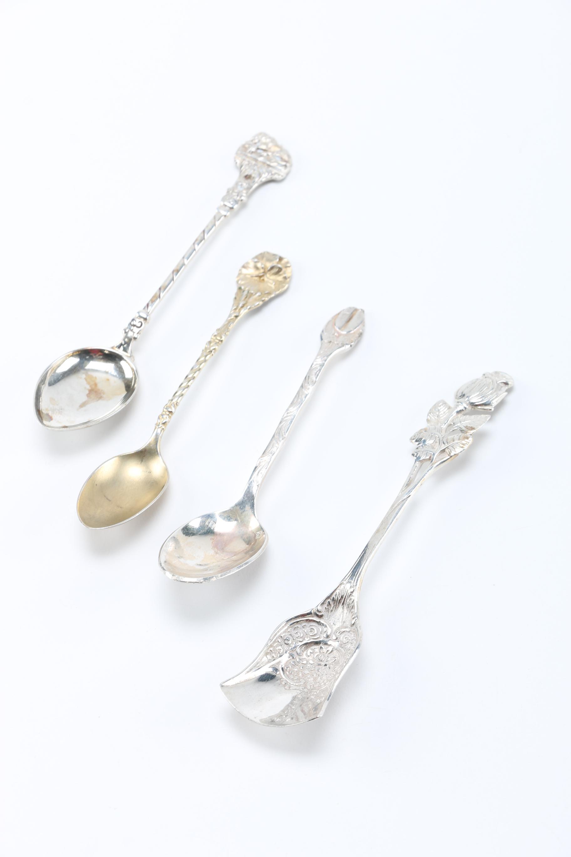 Reed & Barton 800 Silver Souvenir Spoons With Additional 750 and 800 Silver Pieces