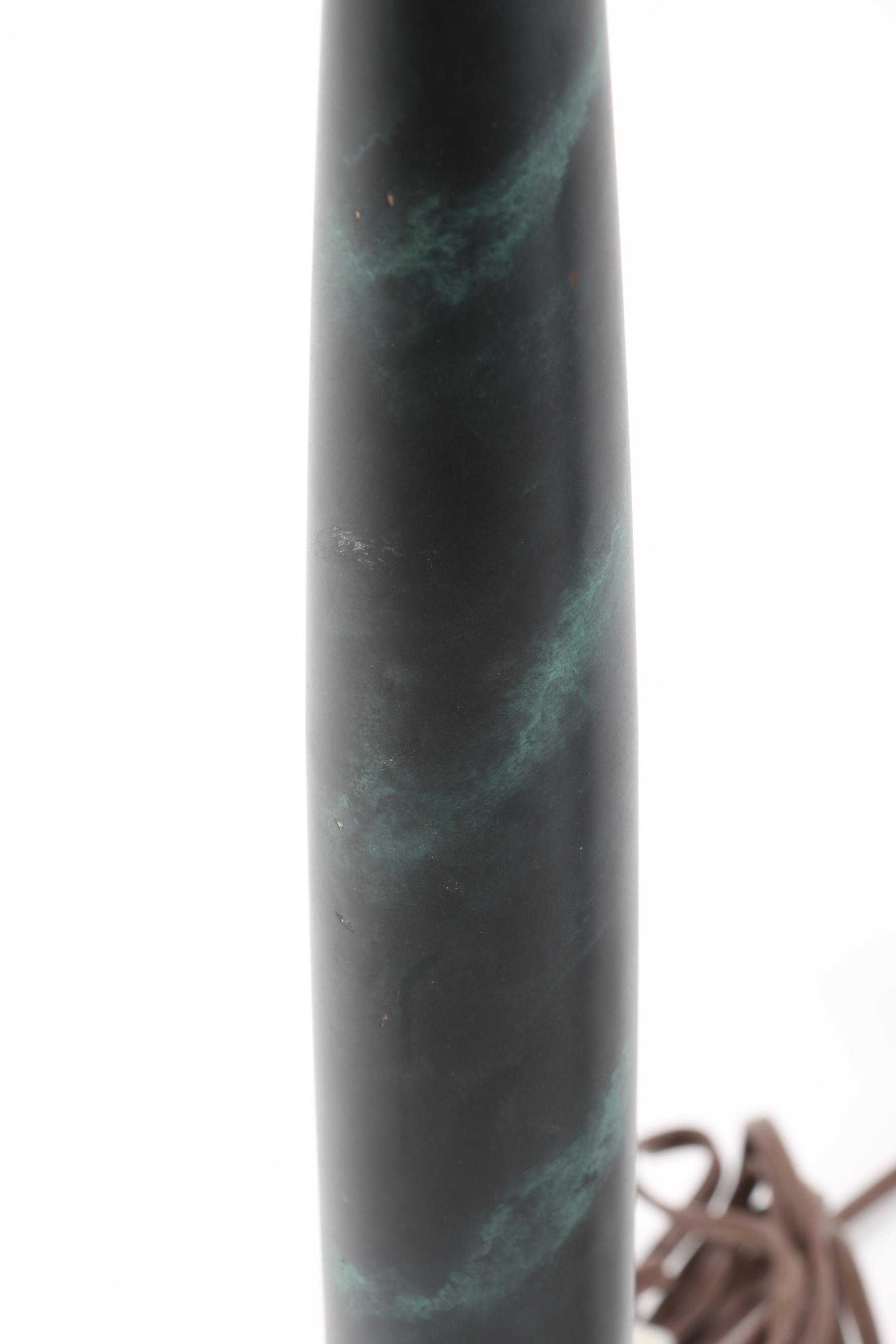 Brass and Marbleized Buffet Lamps