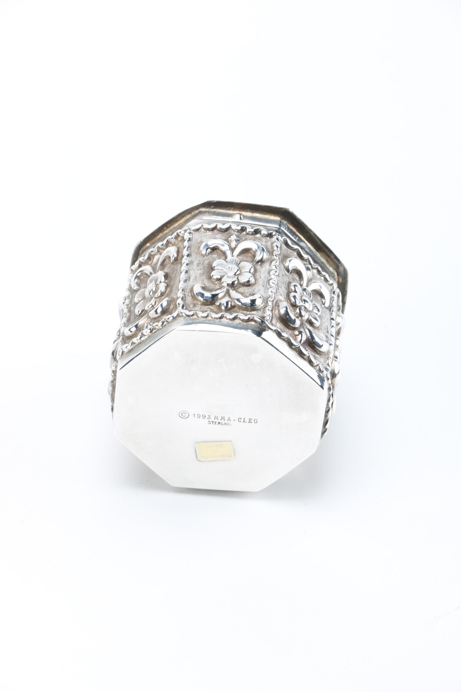 Metropolitan Museum of Art Sterling Silver Octagonal Box