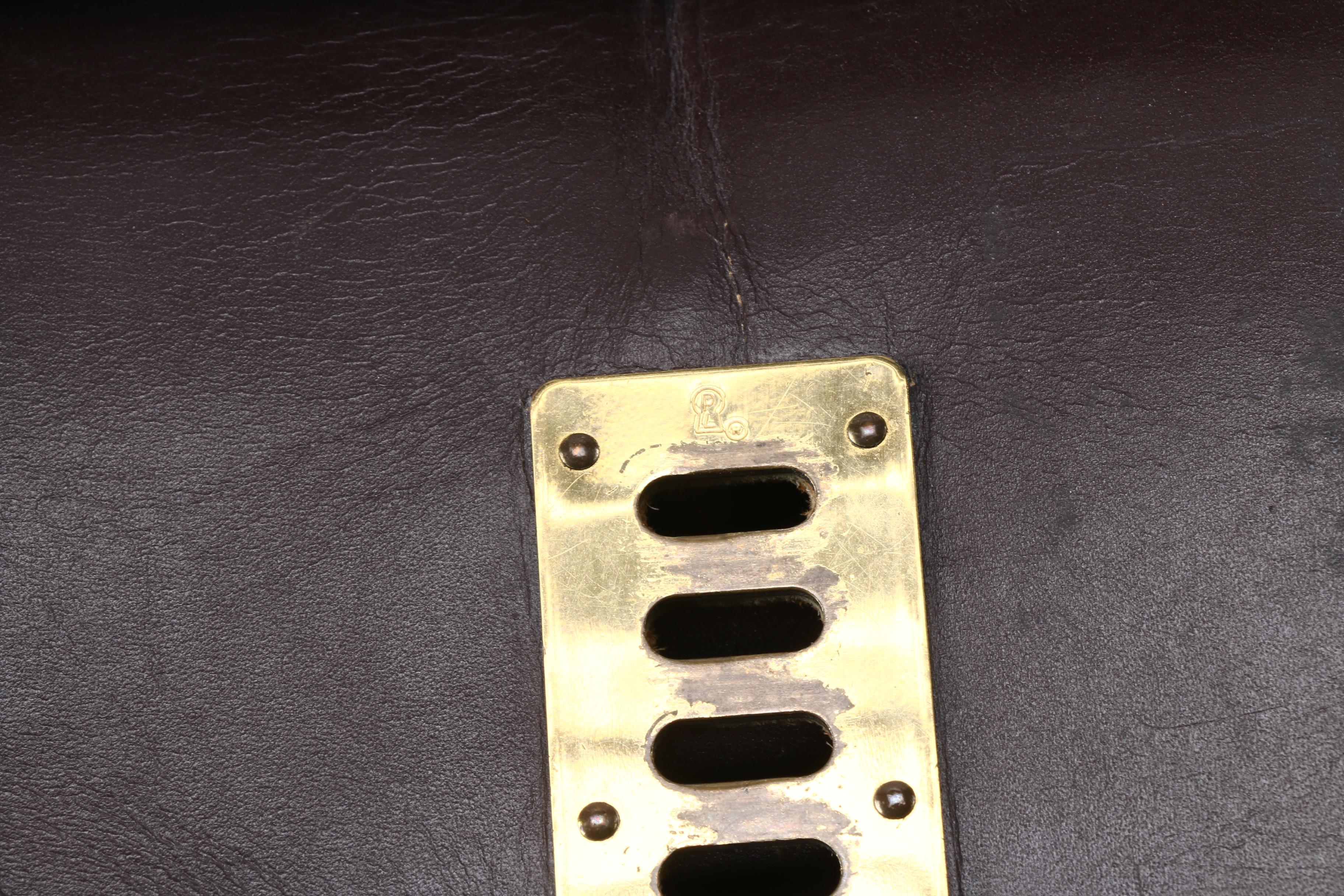 Vintage Brown Leather Satchel Style Briefcase