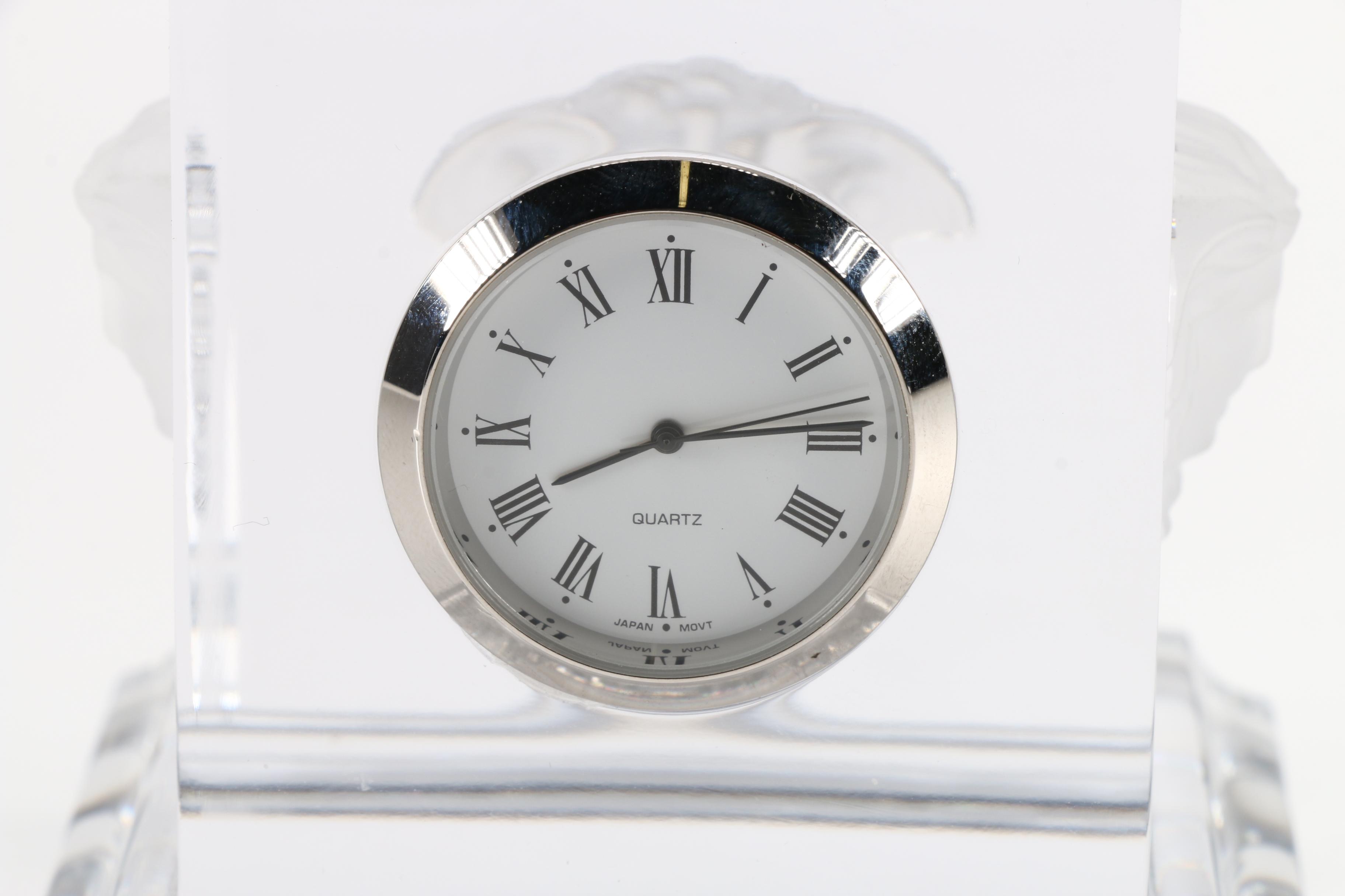 Rosenthal Versace Crystal Mantel Clock