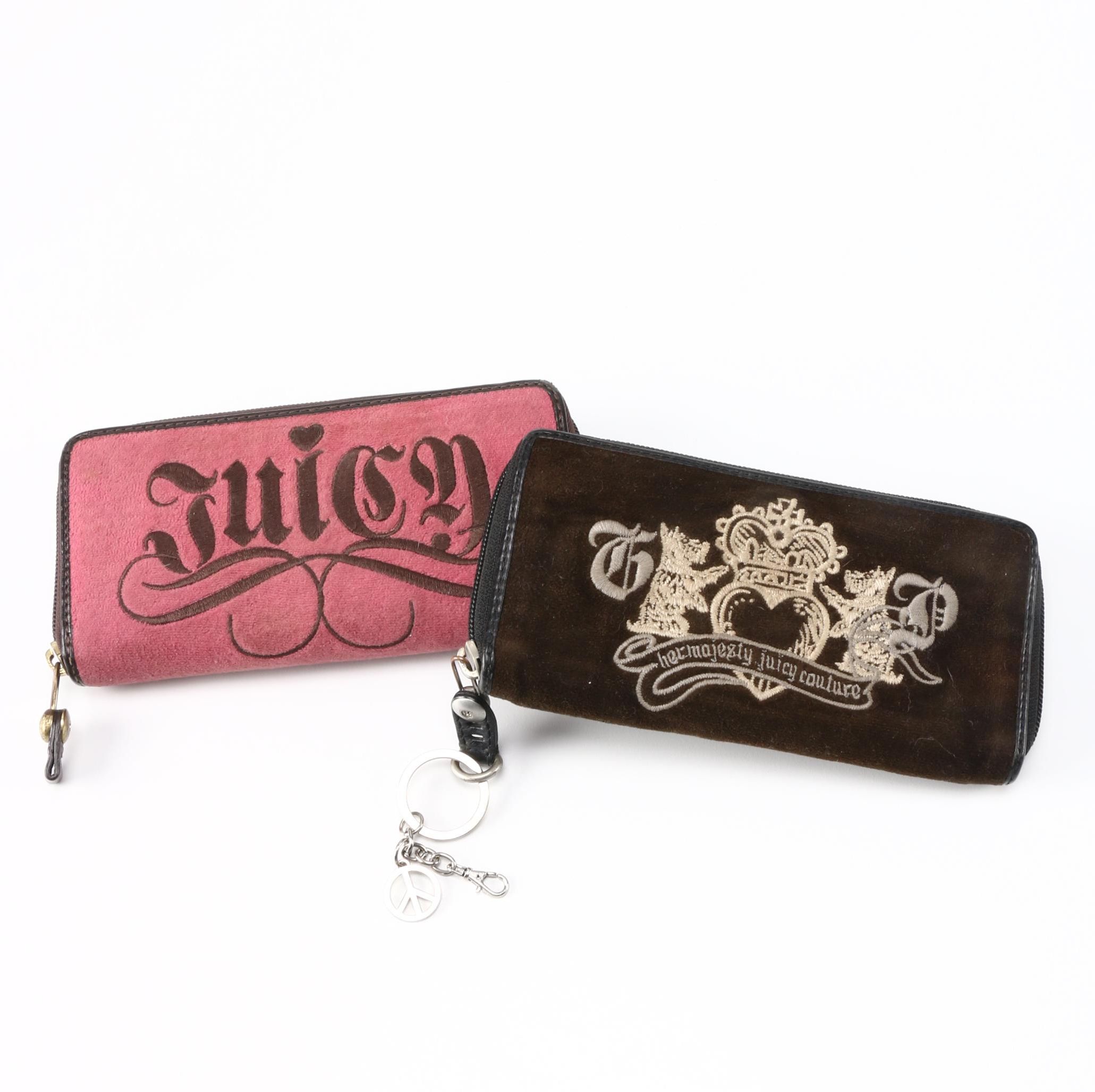 Pair of Brown and Pink Juicy Couture Wallets