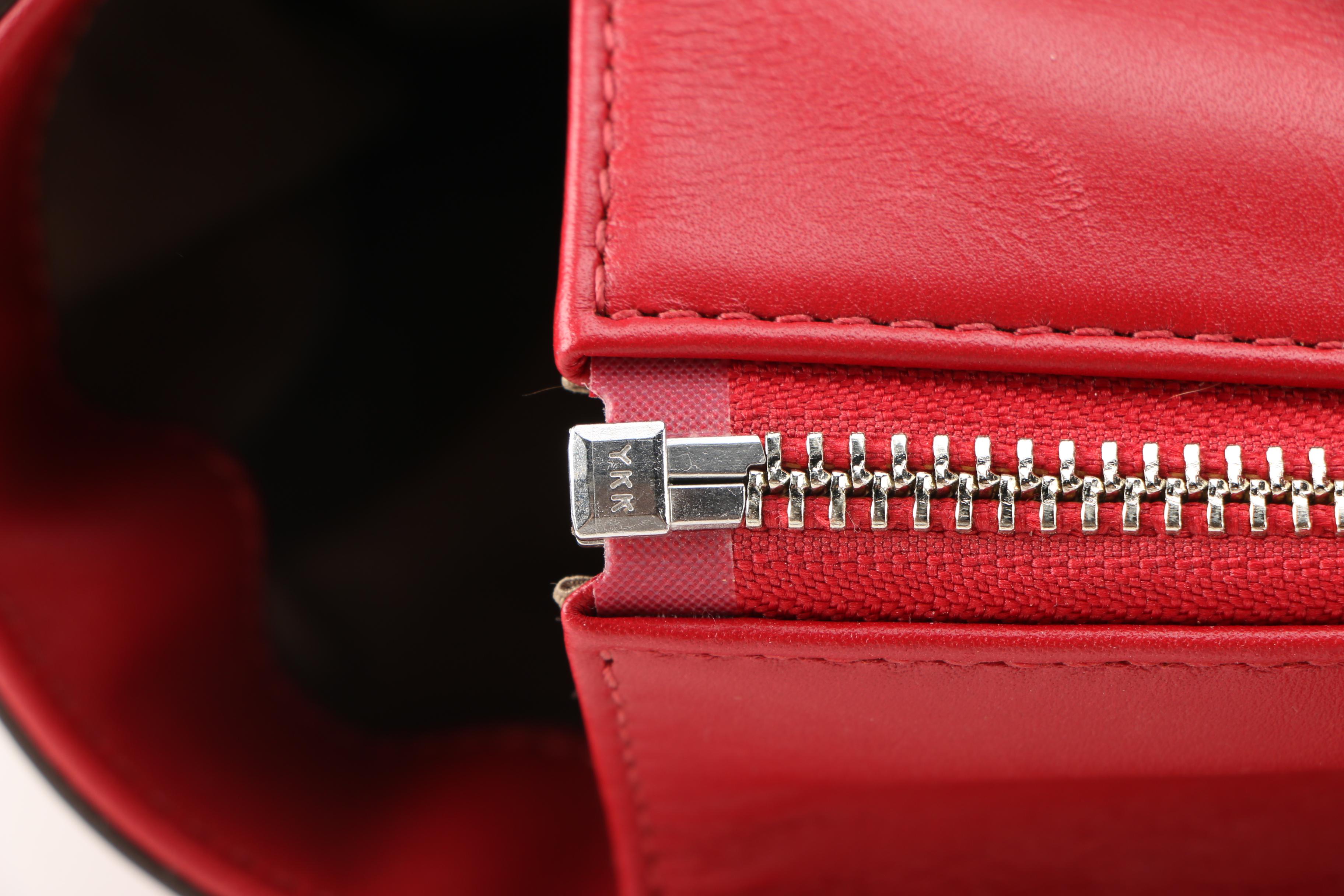 Red Leather Coach Tote Bag