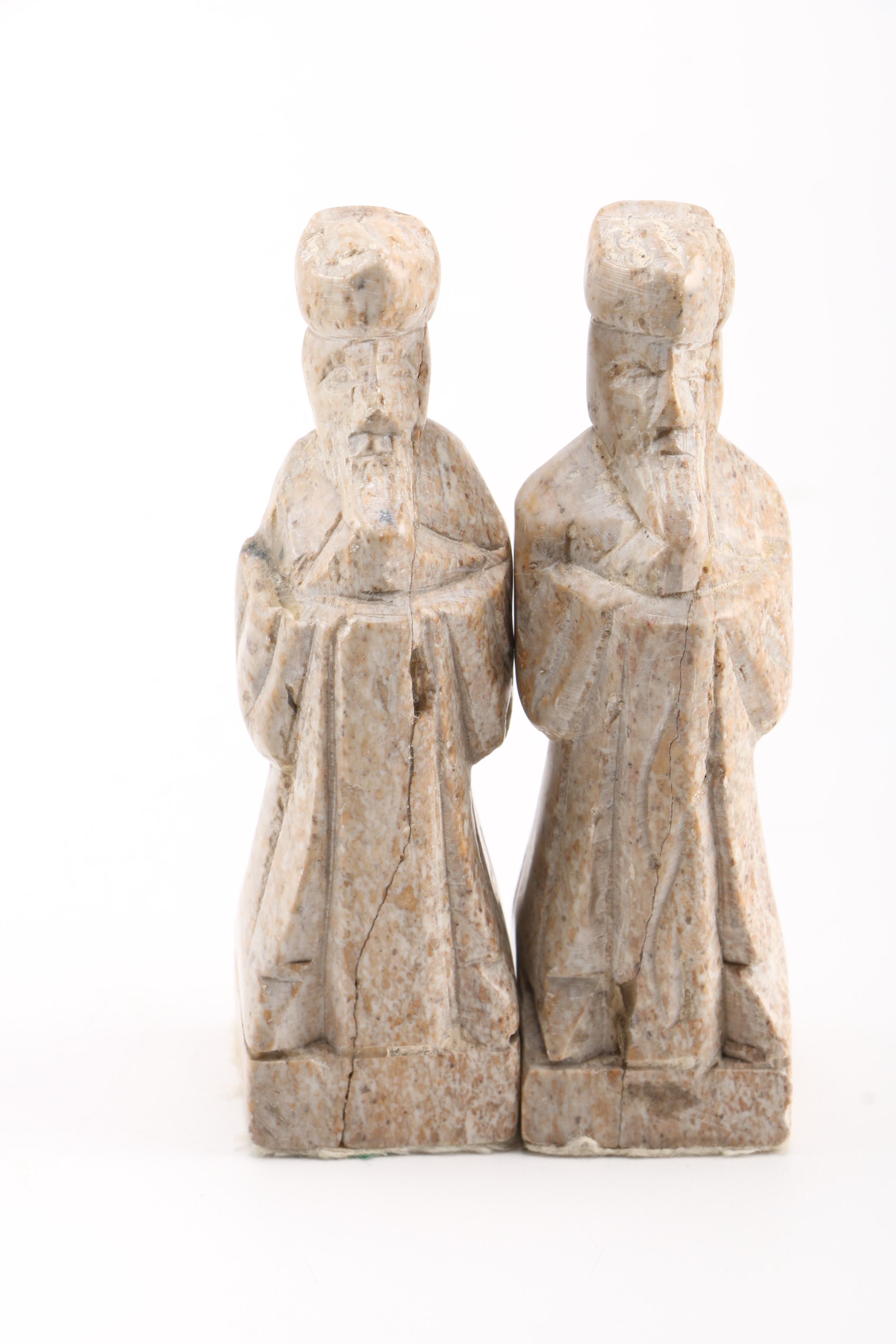 Korean Wood and Soapstone Chess Set