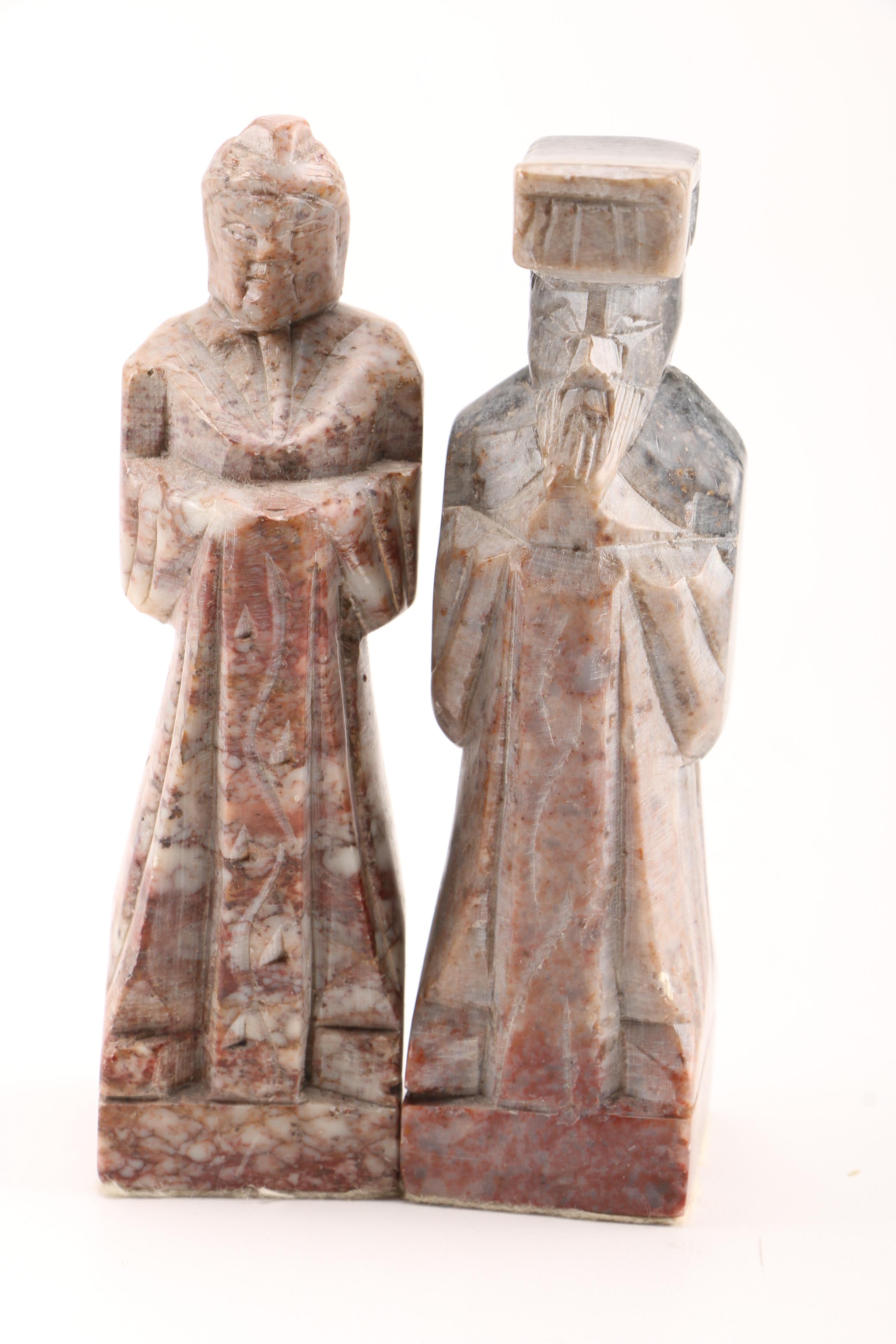 Korean Wood and Soapstone Chess Set