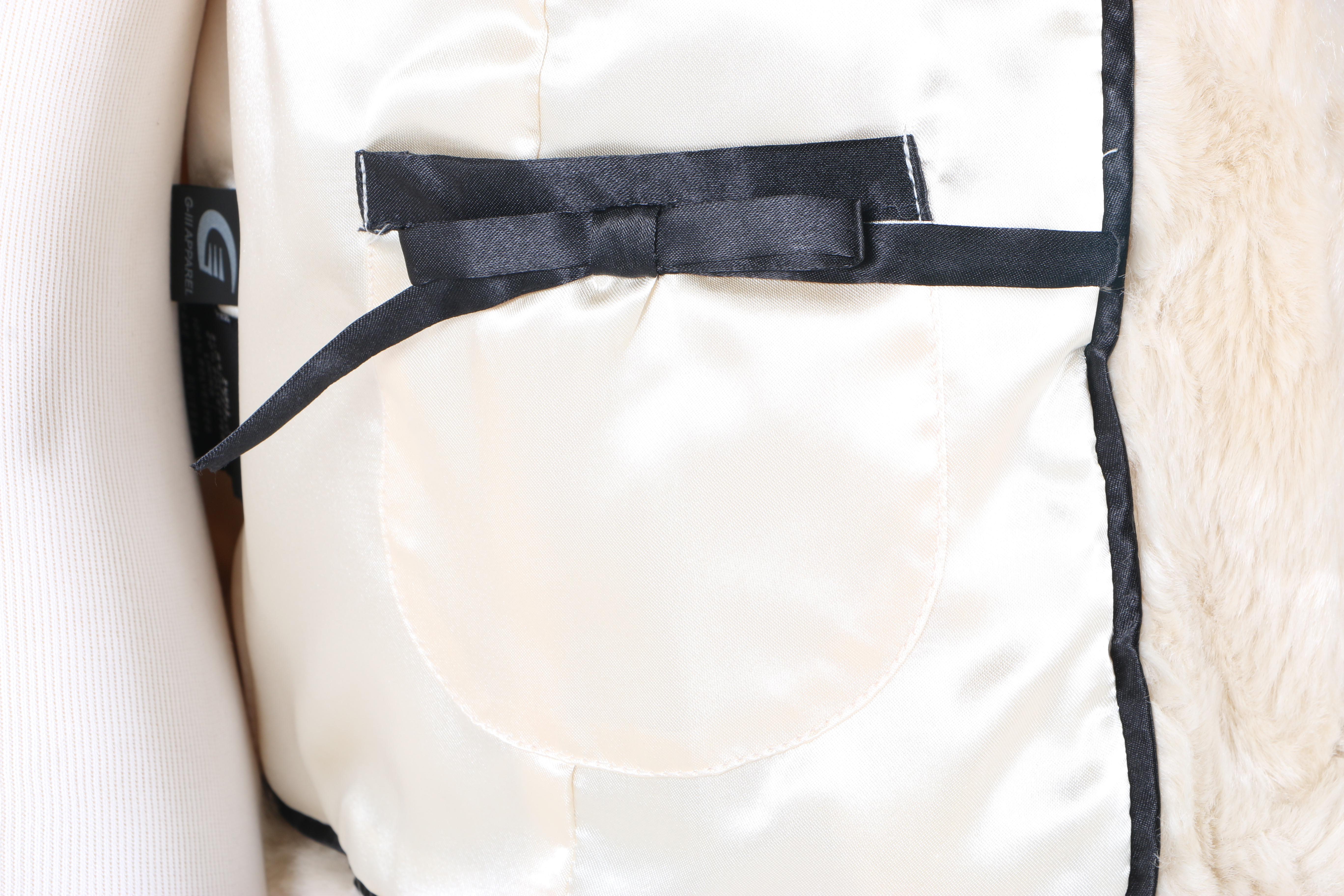 Black Rivet Faux Fur Jacket