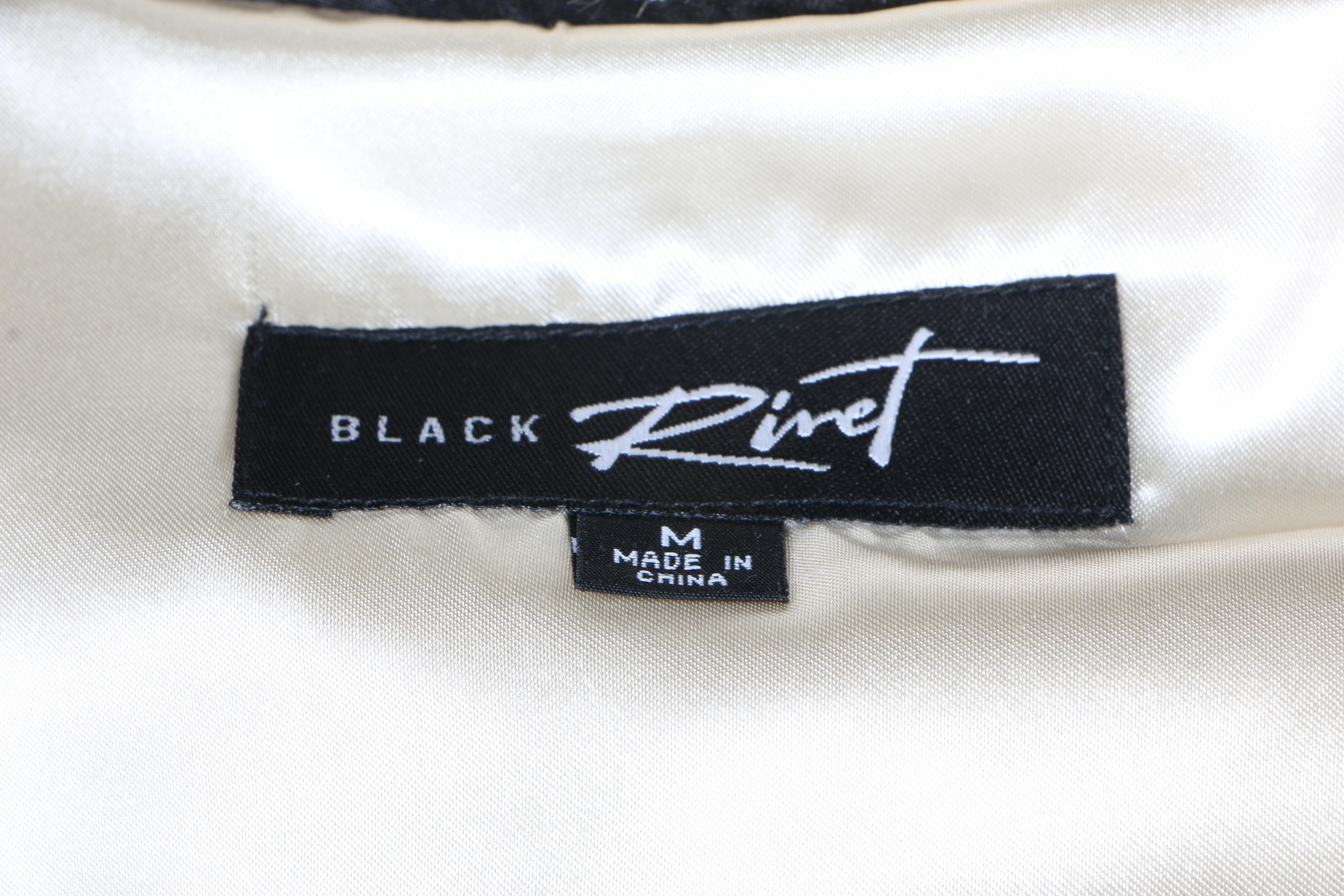 Black Rivet Faux Fur Jacket