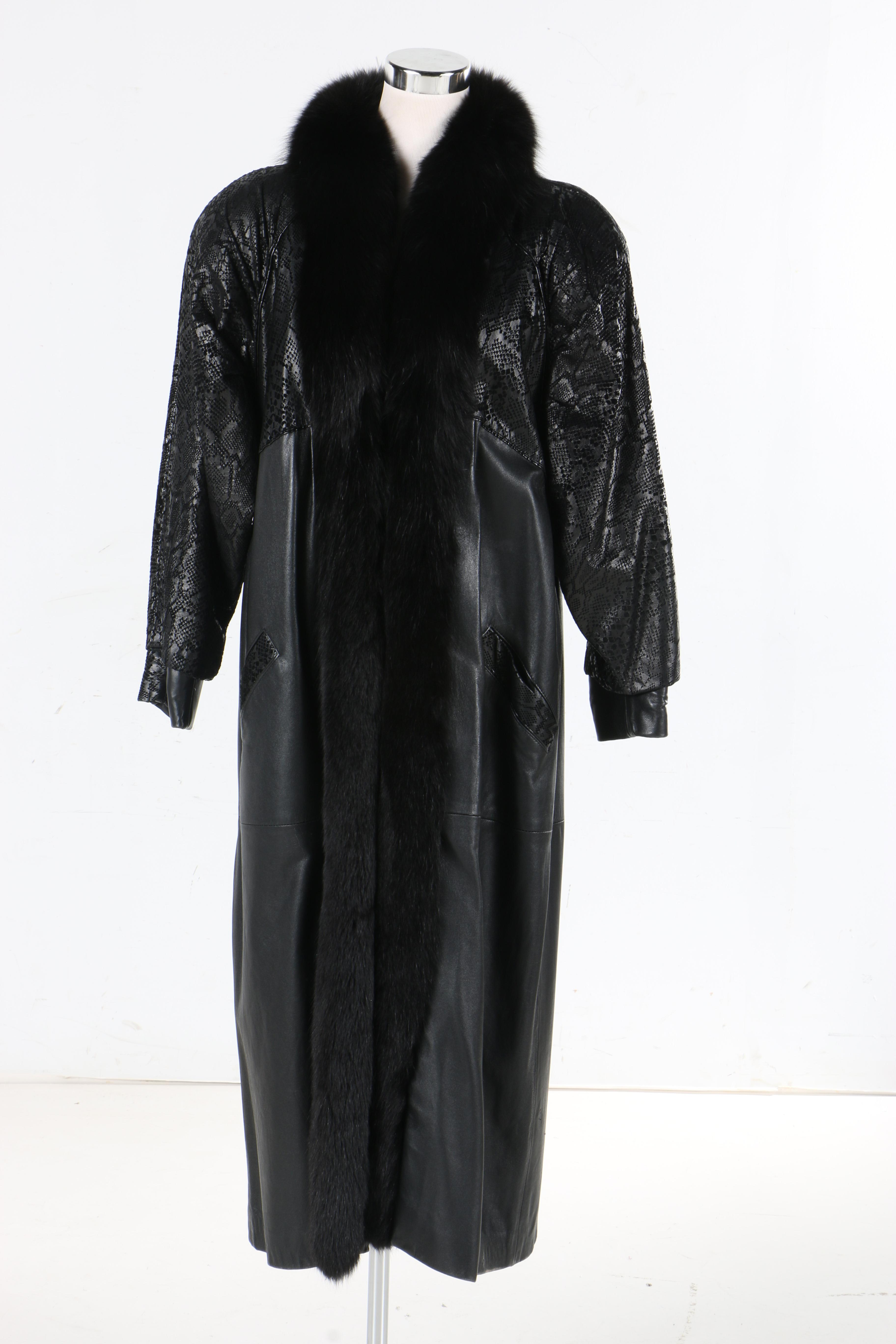 J. Percy for Marvin Richards Fox and Leather Coat