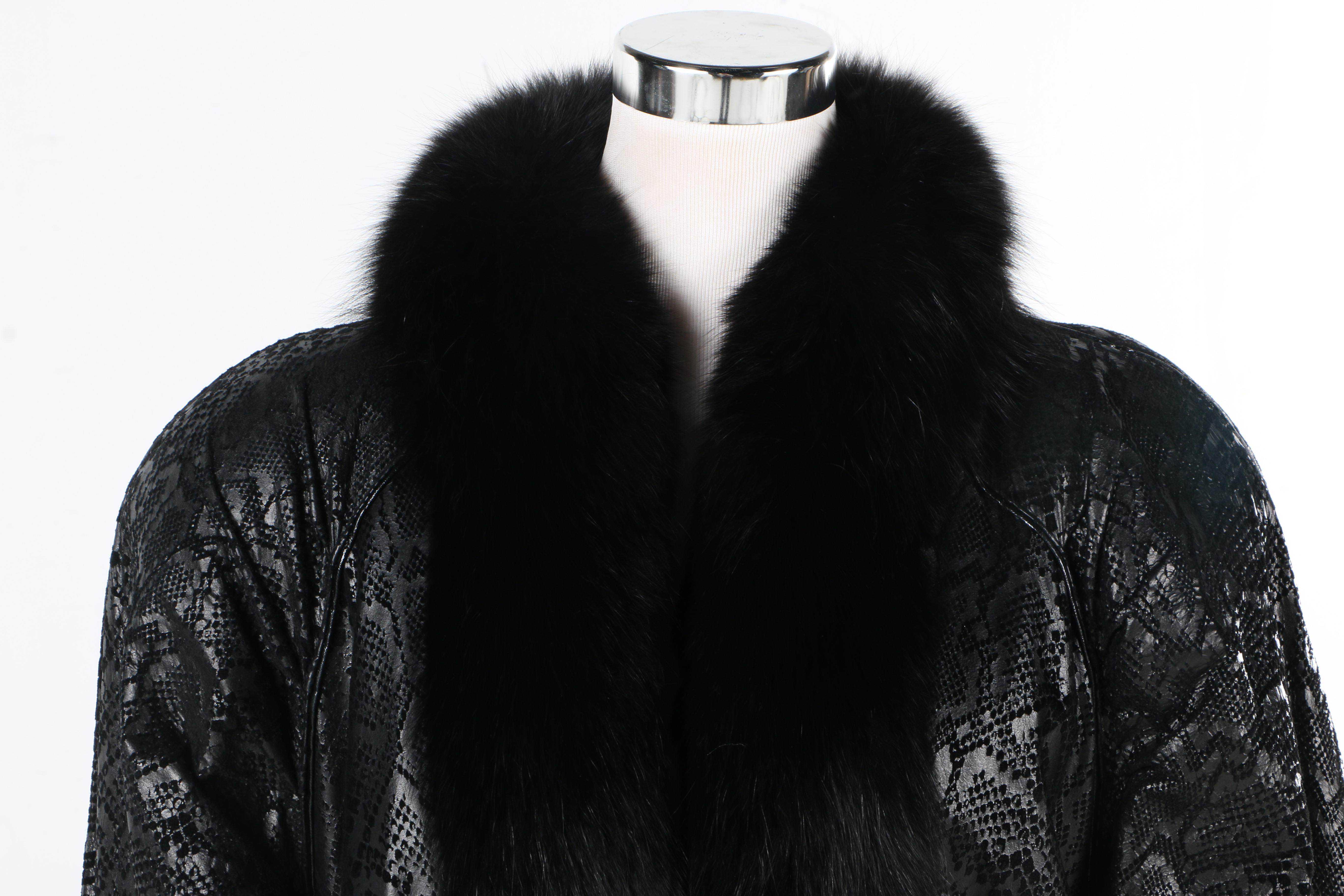 J. Percy for Marvin Richards Fox and Leather Coat