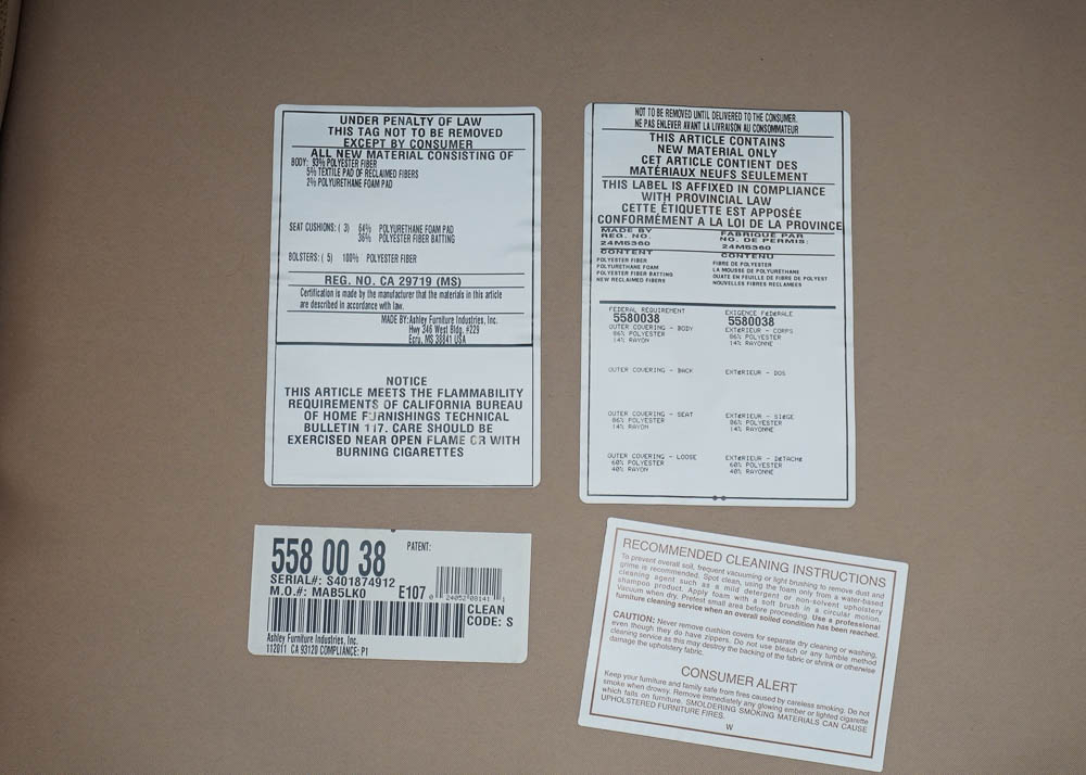 Ashley Furniture Taupe Sofa