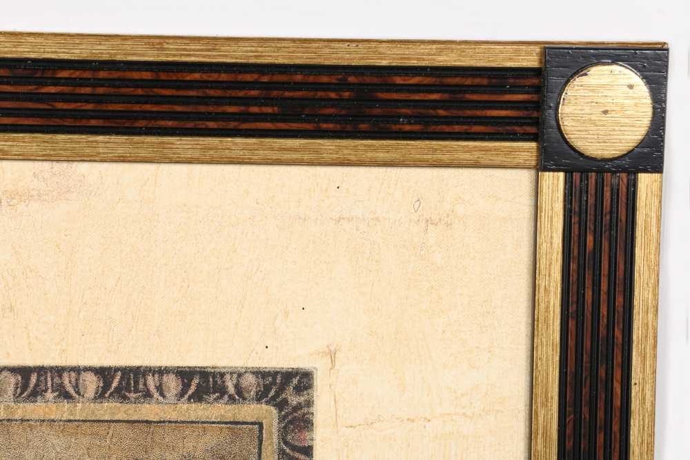 Giclee Print on Canvas with Hand Embellishments of Scottish Map