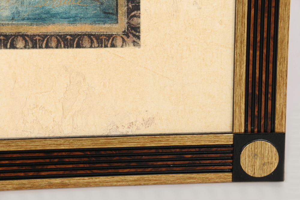 Giclee Print on Canvas with Hand Embellishments of Scottish Map