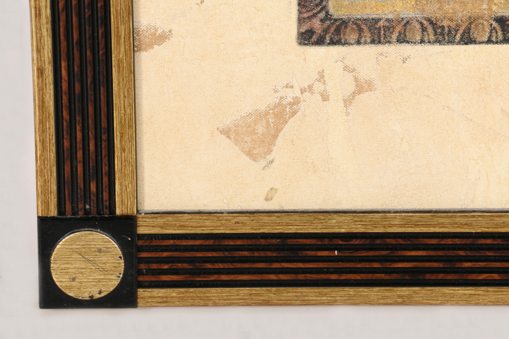 Giclee Print on Canvas with Hand Embellishments of Scottish Map