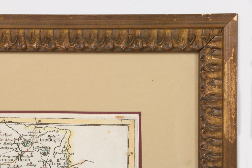 Robert Morden Colored Map of Hampshire