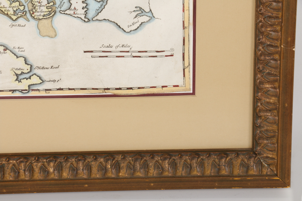 Robert Morden Colored Map of Hampshire