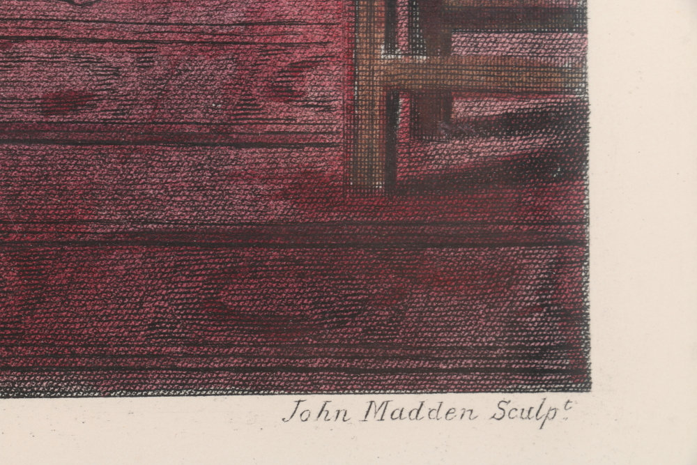 David Wilkie Hand Colored Engravings "The Reading of a Will" and "The Rent Day"