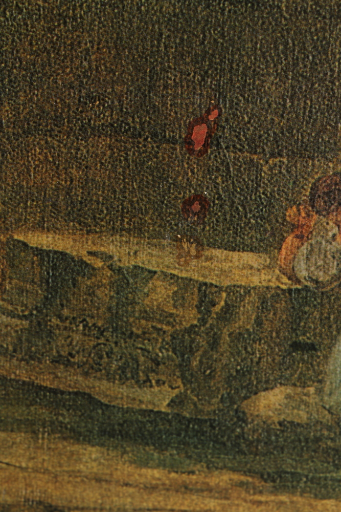 Offset Lithograph Genre Scene