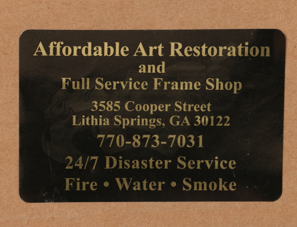 Offset Lithograph Genre Scene