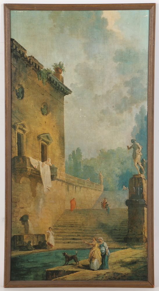 Offset Lithograph Genre Scene