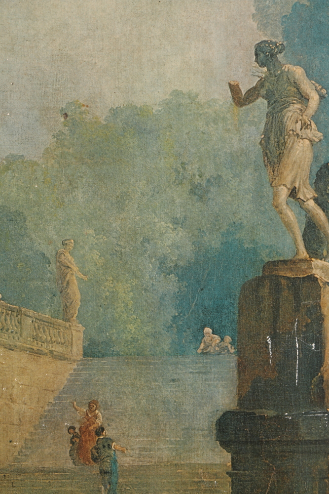 Offset Lithograph Genre Scene