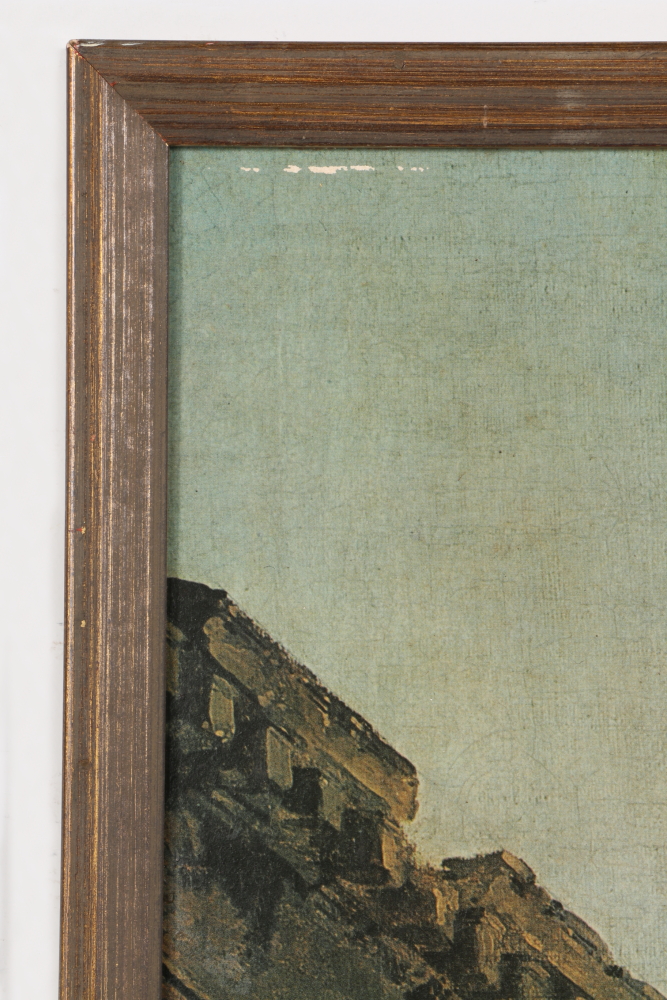 Offset Lithograph Genre Scene