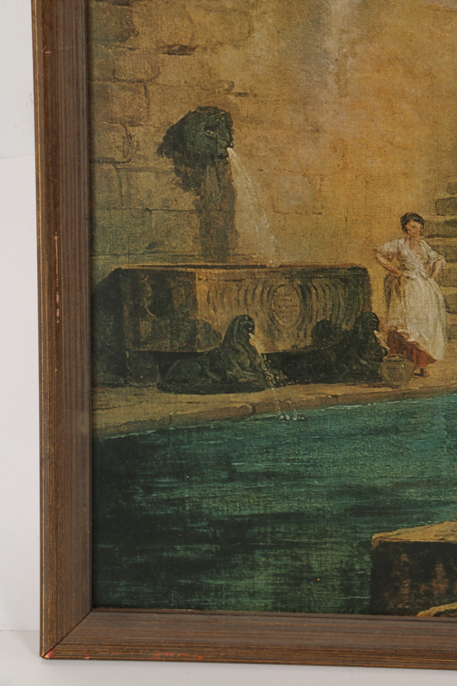 Offset Lithograph Genre Scene