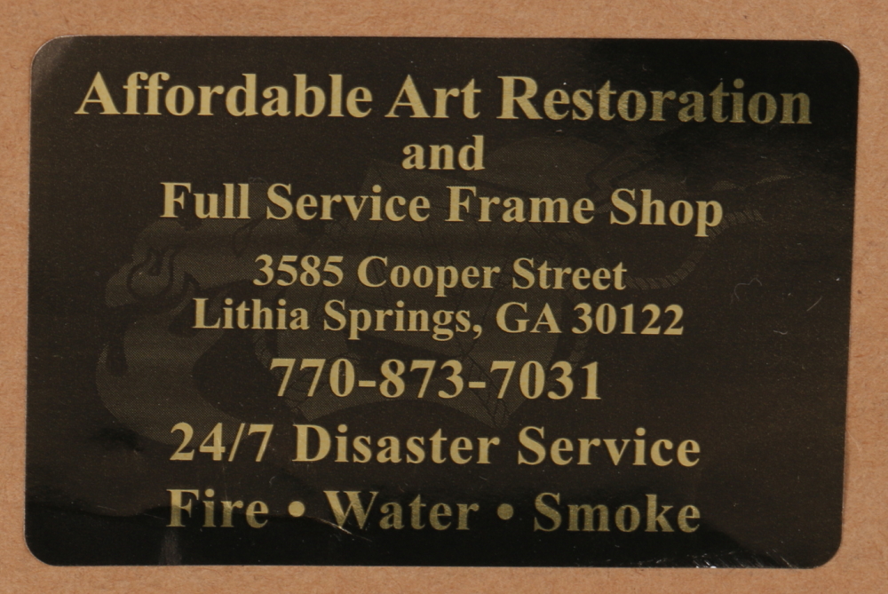 Offset Lithograph Genre Scene