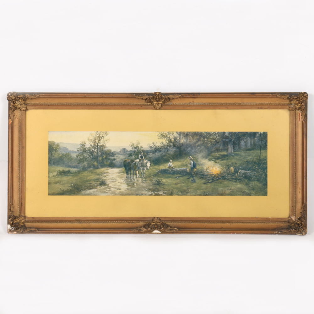 Framed Offset Lithograph of Woods