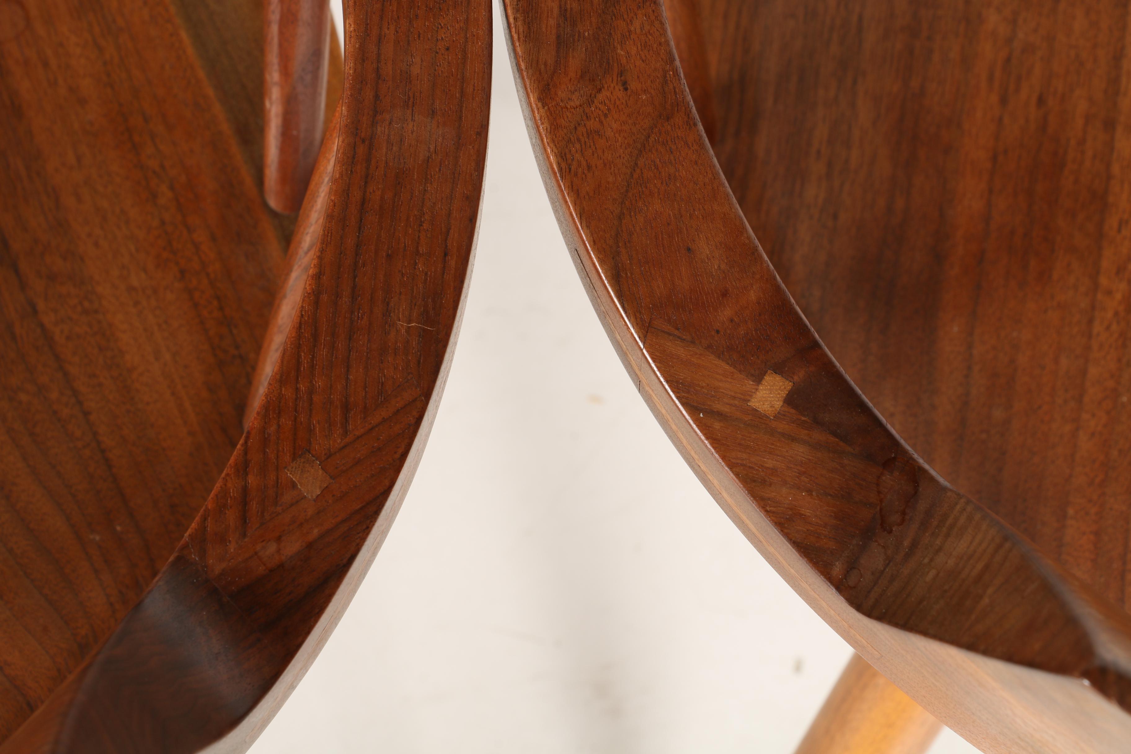 Vintage Nakashima Walnut Dining Armchairs With Provenance